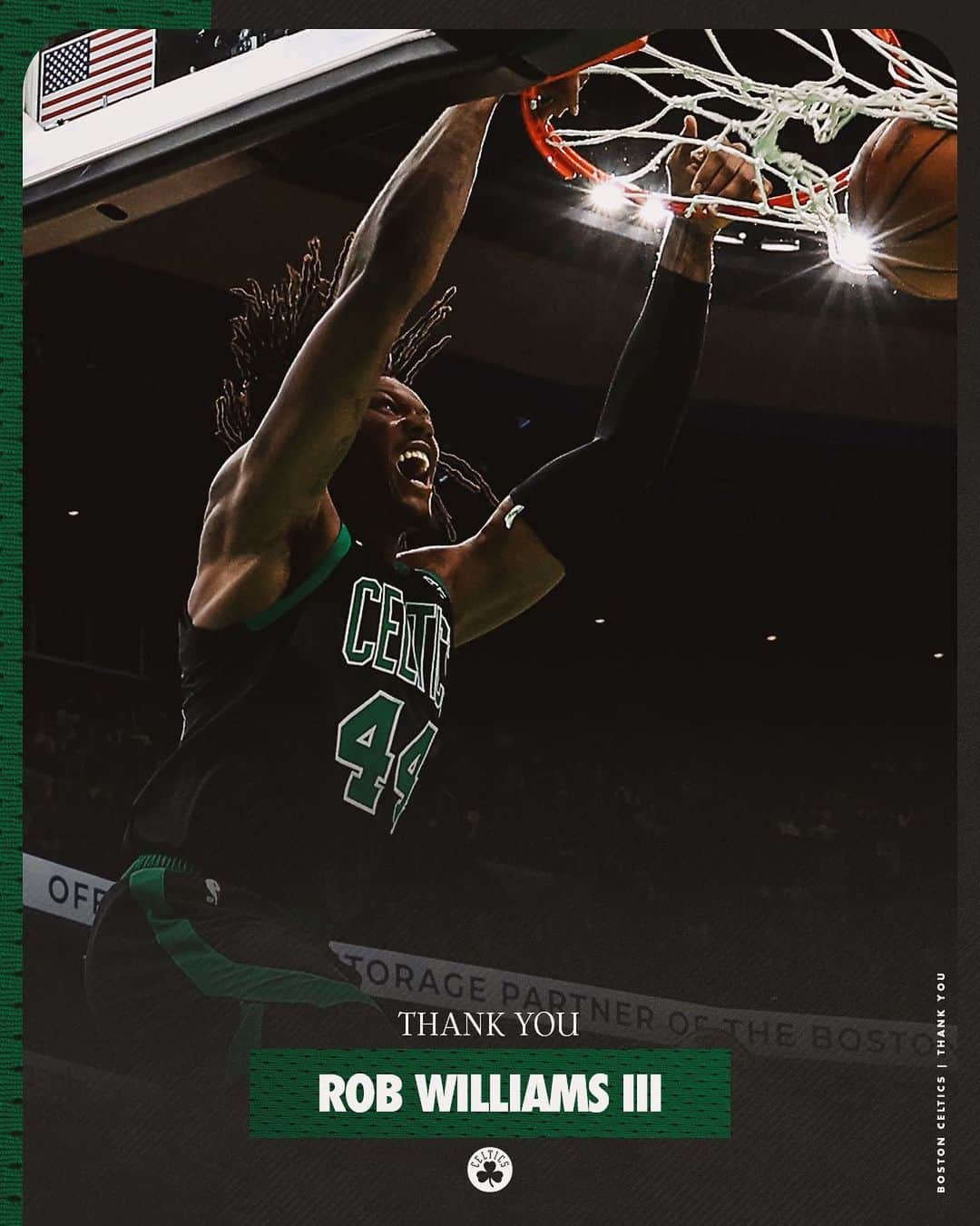 ボストン・セルティックスのインスタグラム：「Thank you, @williams.lll, for your incredible work ethic, determination and for everything you did on and off the court in Boston 💚」