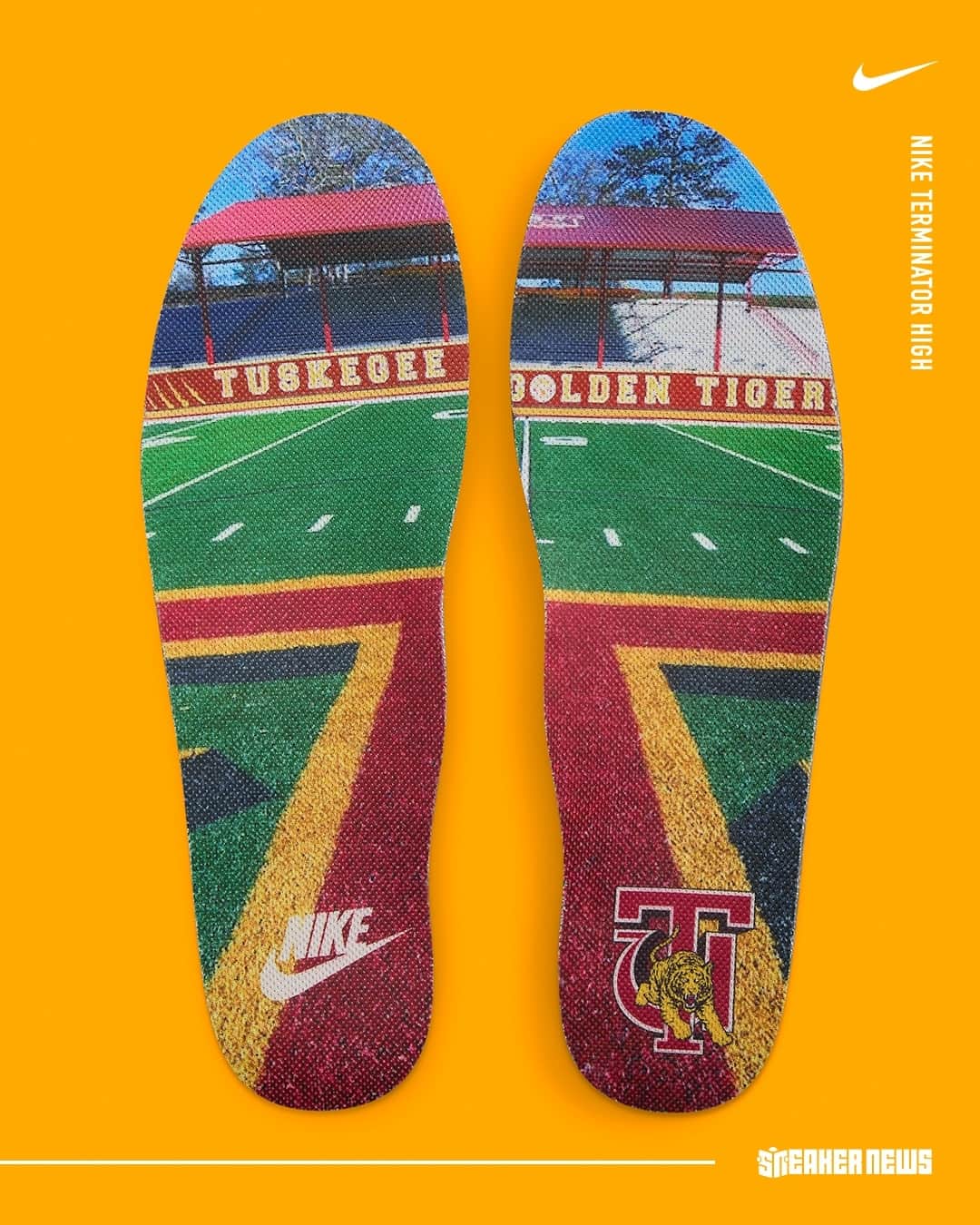 Sneaker Newsさんのインスタグラム写真 - (Sneaker NewsInstagram)「Nike's HBCU Collection highlights @tuskegeeuniversity (formerly Tuskegee Institute) with a spirited take on the Terminator High! Love the details on these. LINK IN BIO for a closer look!」10月2日 9時00分 - sneakernews