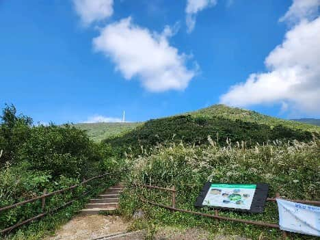 ユン・アジョンのインスタグラム：「⛰️ Hello  #무등산  #계절 #힐링  . 들깨가득 미나리가득 걸쭉했던 #오리탕 🙃  .그리고 운동 열심히 해야겠다고 ..🥲 다짐.또 다짐!  #추석연휴」