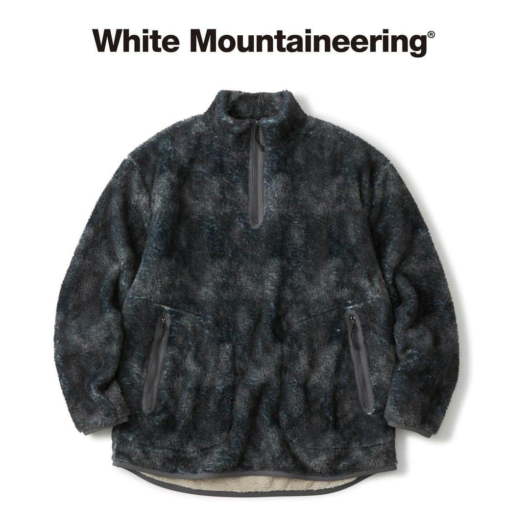 のインスタグラム：「_ White Mountaineering®︎ 23AW Collection  ABSTRACT PATTERN FLEECE PULLOVER  #whitemountaineering #abstractpattern #fleecepullover」