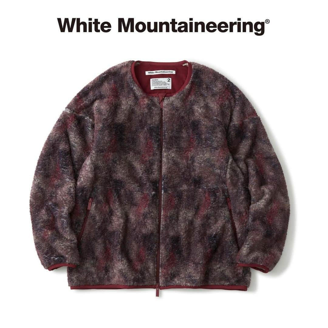 ホワイトマウンテニアリングのインスタグラム：「_ White Mountaineering®︎ 23AW Collection  ABSTRACT PATTERN FLEECE BLOUSON  #whitemountaineering #abstractpattern #fleeceblouson」