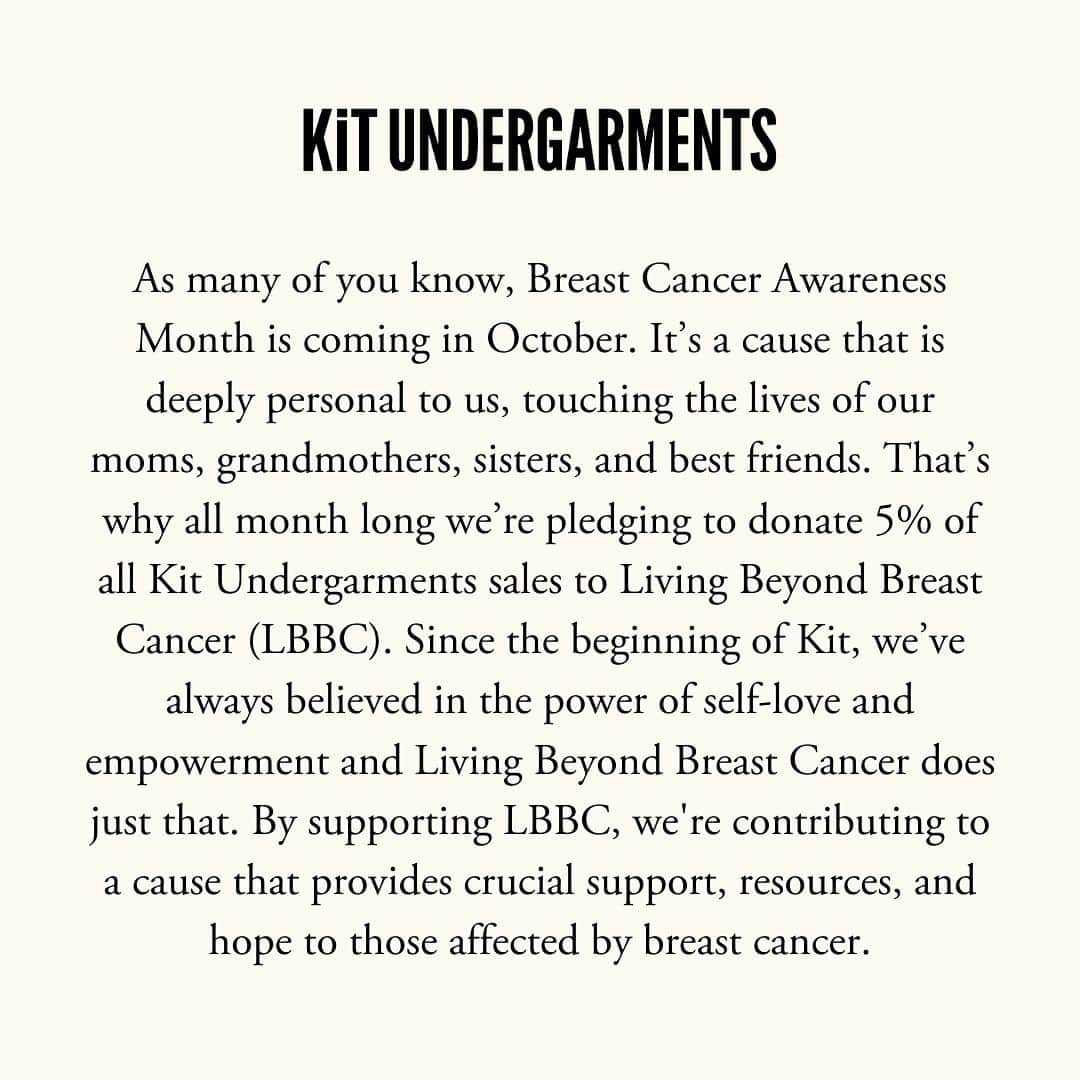 シモンカミールさんのインスタグラム写真 - (シモンカミールInstagram)「A letter from our founders, @simoneharouche & @sweetbabyjamie, this is Breast Cancer Awareness Month.💗」10月3日 1時52分 - kitundergarments