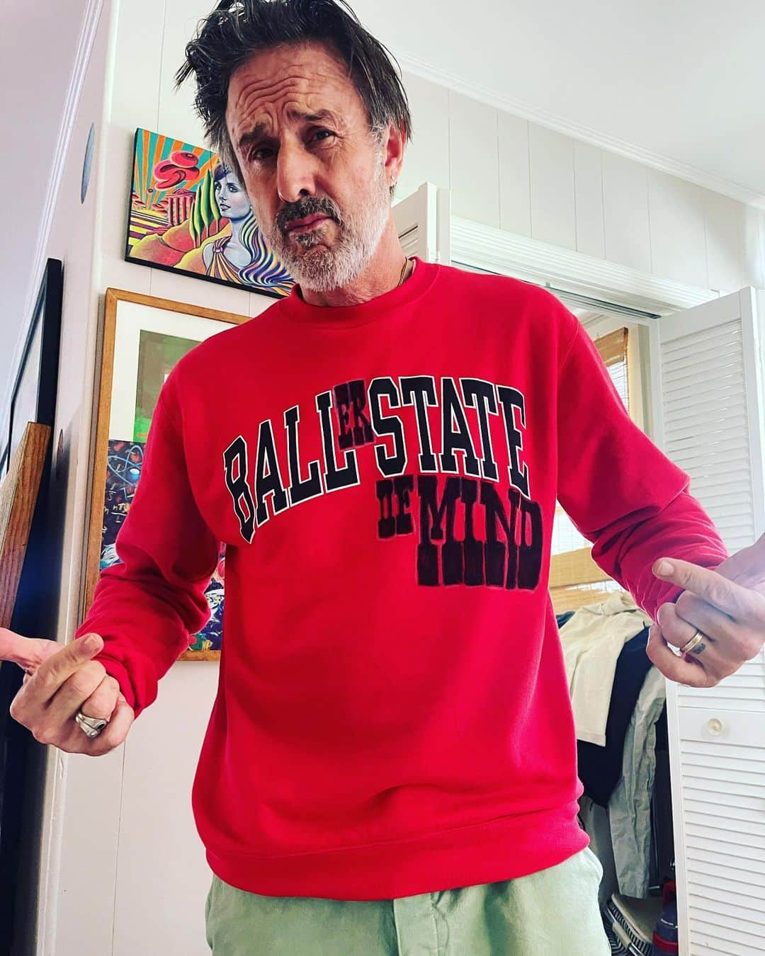 デヴィッド・アークエットのインスタグラム：「Still thinking (out of the box) about my time last week at @ballstateuniversity #ballerstateofmind @ballstatemedia」