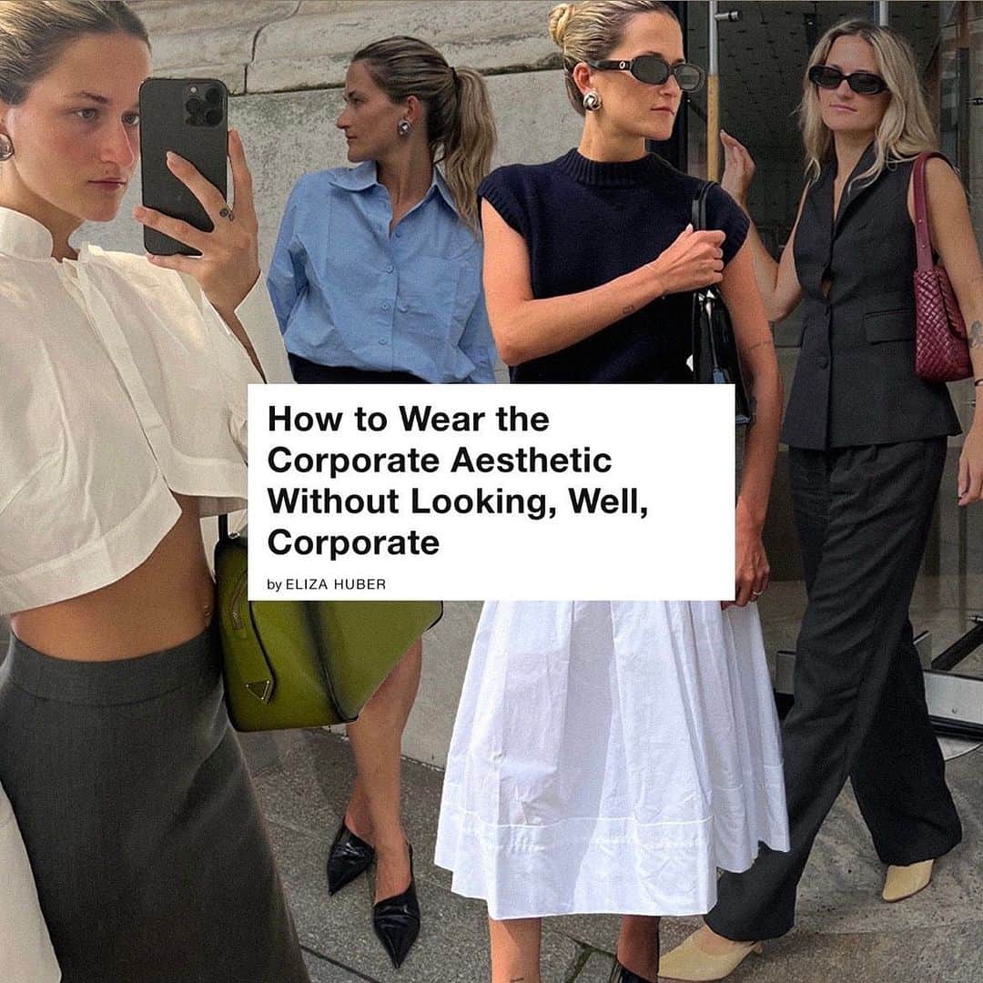 WHO WHAT WEARさんのインスタグラム写真 - (WHO WHAT WEARInstagram)「For the longest time, it felt as though getting dressed for an office setting had to be borderline boring. Post-lockdown, however, designers began breathing new life into workwear. With labels like @prada, @victoriabeckham, @the.peterdo, and more leaning into the corporate look, basics once considered blasé are now highly-coveted fashion finds. Head to the link in our bio for a fashion editor's tips on styling outfits for the office.  photos: @elizagracehuber」10月3日 2時29分 - whowhatwear