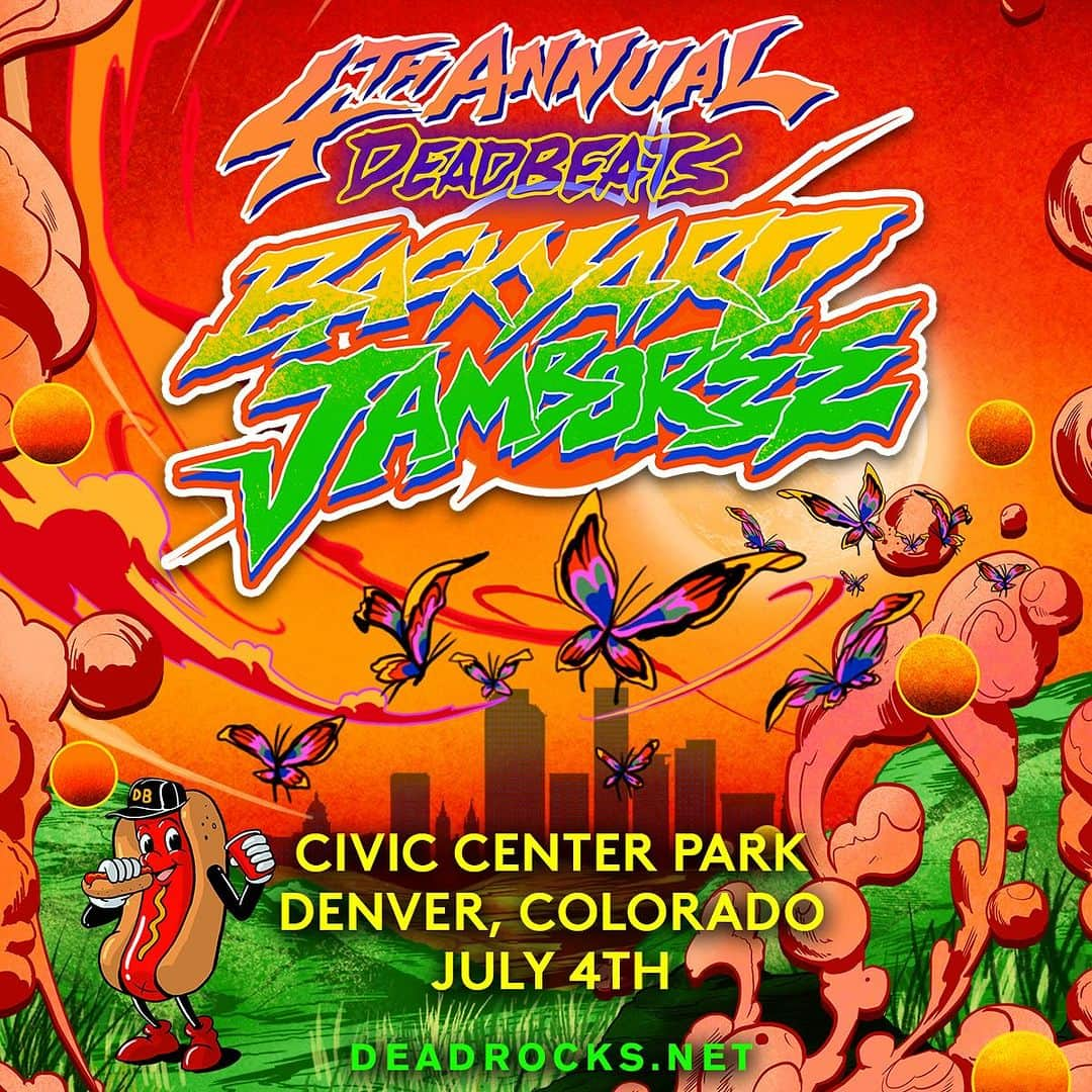 Zeds Deadさんのインスタグラム写真 - (Zeds DeadInstagram)「The 4th Annual Deadbeats Backyard Jamboree returns to Civic Center Park in Denver on July 4th! Cannot wait to be back for our biggest party of the year with 3 stages of music, dunk tanks, bouncy castles, food trucks, the infamous hot dog eating competition and so much more in 2024!   Previous Jamboree ticket buyers will have access to a special early presale on Wednedsay 10/4 so check your emails.   Sign Up in our bio for access to the Thursday 10/5 Presale  General Onsale on Friday 10/6   more info at deadrocks.net」10月3日 3時02分 - zedsdead