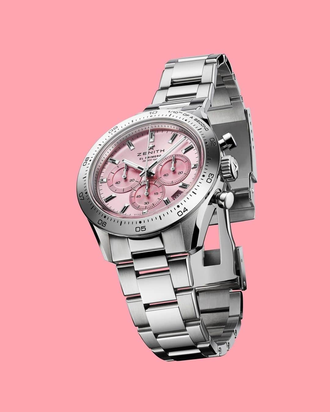 ゼニスさんのインスタグラム写真 - (ゼニスInstagram)「#ChronomasterSport: This #BreastCancerAwarenessMonth, ZENITH is once again re-affirming its support for the global fight against breast cancer with the new Chronomaster Sport pink, a limited-edition with a portion of the sales benefitting @susangkomen. This also marks the first new dial colour for the steel Chronomaster Sport since the collection's launch in 2021. 💓」10月2日 21時00分 - zenithwatches