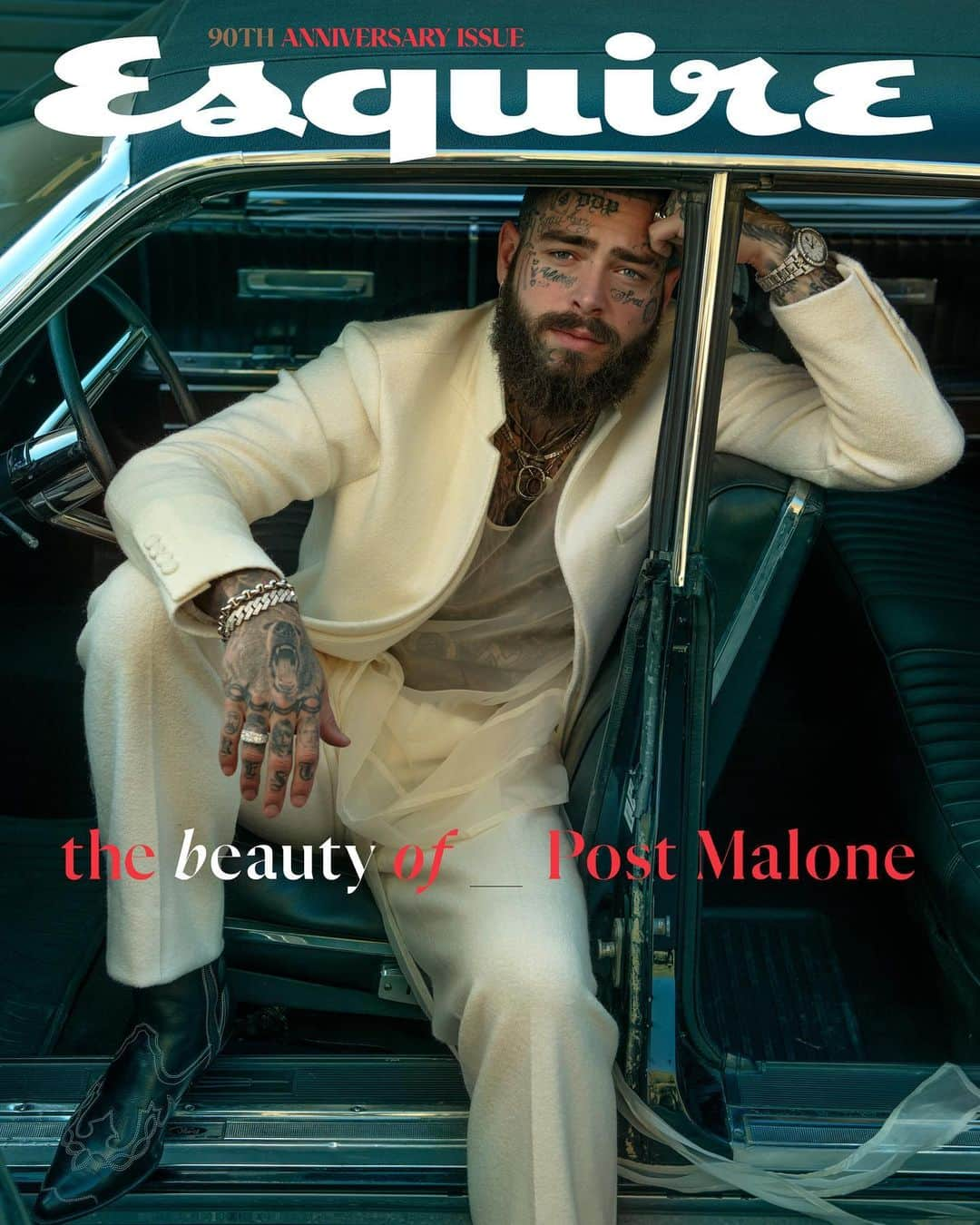 ポスト・マローンさんのインスタグラム写真 - (ポスト・マローンInstagram)「Introducing Esquire’s first 90th anniversary issue cover star, @PostMalone. He has more ten-million-selling singles than anyone else, and everyone seems to love him. How the hell did he pull that off?   “I’m just Austin, and that’s like the coolest job to me. A long time ago, that wasn’t a cool job and I wanted to be someone else. Then one day, I was just like, ‘You know what? I’m going to try and do something different…I'm happy now, and I’m so grateful, and I’m just doing the best I can,” he tells us.   For Esquire’s 90th, we’re spotlighting people and ideas that are defining our world now and will for the next 90 years to come. Read the first cover story of three starring #PostMalone at the link in bio.   Story: @daveholmes Editor in Chief: @michaeljsebastian Photographer: @normanjeanroy Stylist: @edmondalison Hair: @danperrihair Skin: @glamrogers Production: @3star_productions @russlemkin @jillroy  Design Director: @rw3ll Visuals Director: @j_alexander_photo Executive Producer, Video: @dorennanew Executive Director, Entertainment: @randipeck」10月2日 21時00分 - postmalone