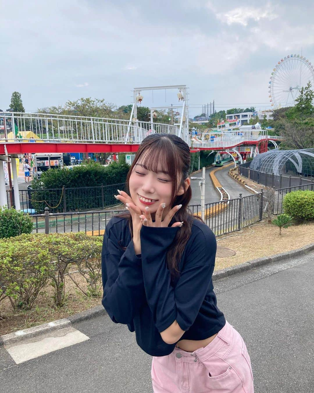 月代来実のインスタグラム：「自分、絶叫系やれます❕やらせてください❕🎢」