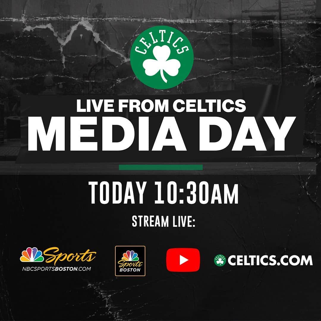ボストン・セルティックスさんのインスタグラム写真 - (ボストン・セルティックスInstagram)「Good Morning & Happy Celtics Media Day ☕️ Link in bio!   Exclusive Interviews, Press Conferences & more! Don't miss a minute! ☘️」10月2日 21時35分 - celtics
