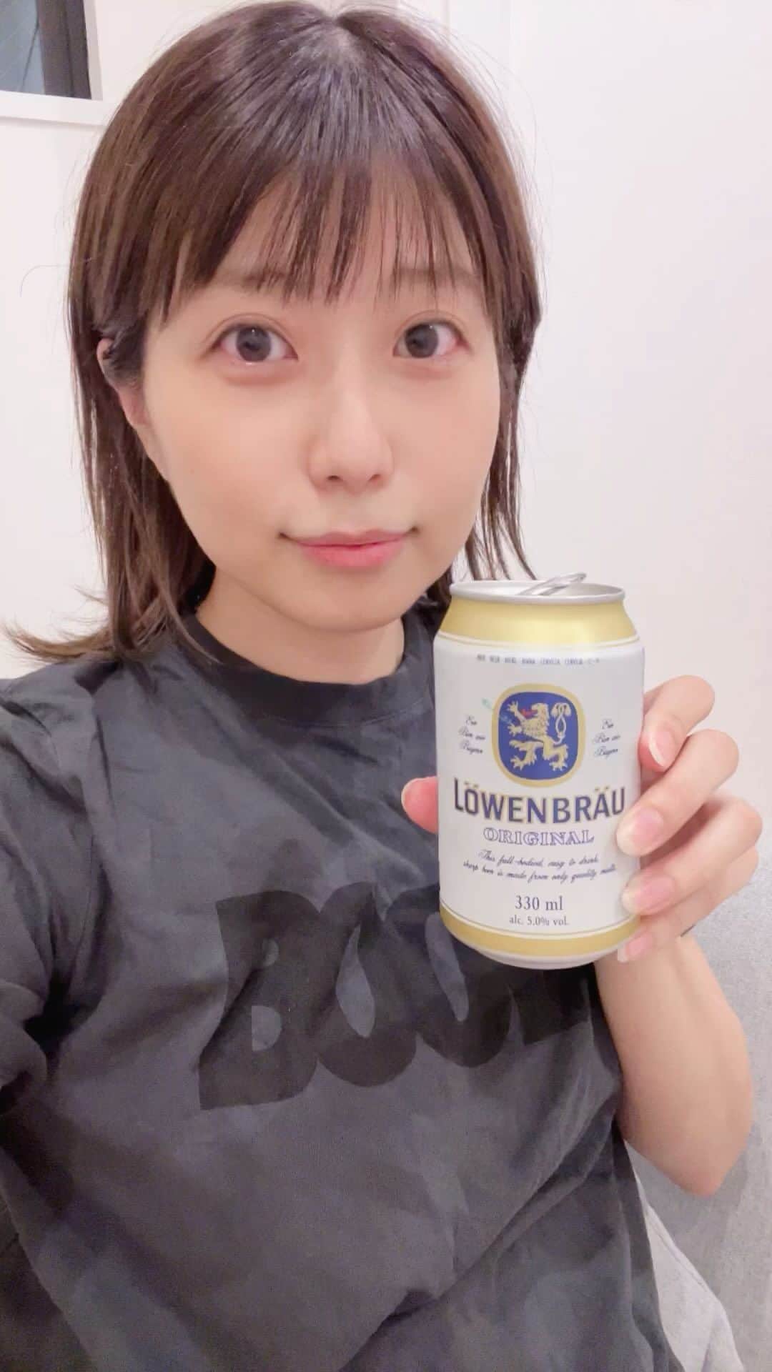 天野麻菜のインスタグラム：「ビール女子。3618」