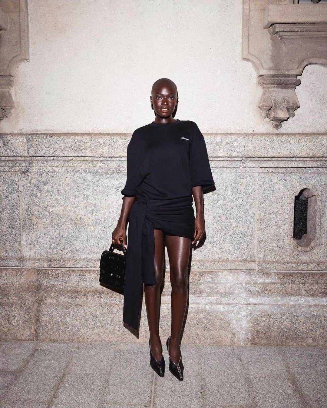 OFF-WHITE C/O VIRGIL ABLOHのインスタグラム：「[found images] @soukeyna wears an Off-White™ look from the fall 23 collection titled “LUNAR SHIPPING”」