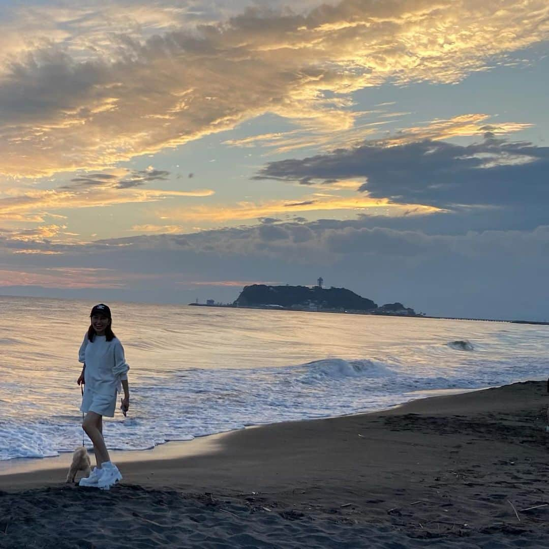 矢田亜希子さんのインスタグラム写真 - (矢田亜希子Instagram)「昨日は相沢さんと突然海行こうか！となり、行って来ました❣️ 約束もせず気軽に行ける気楽さ🫶最高🫶💕 #ドライブ#海#もなちゃんもずっと一緒#リフレッシュ#お兄ちゃんは撮影中でした#私のお芋ブームはまだ続いています#芋スイーツ #相沢さん#喋り続けてあっという間の1日」10月2日 22時11分 - akiko_yada