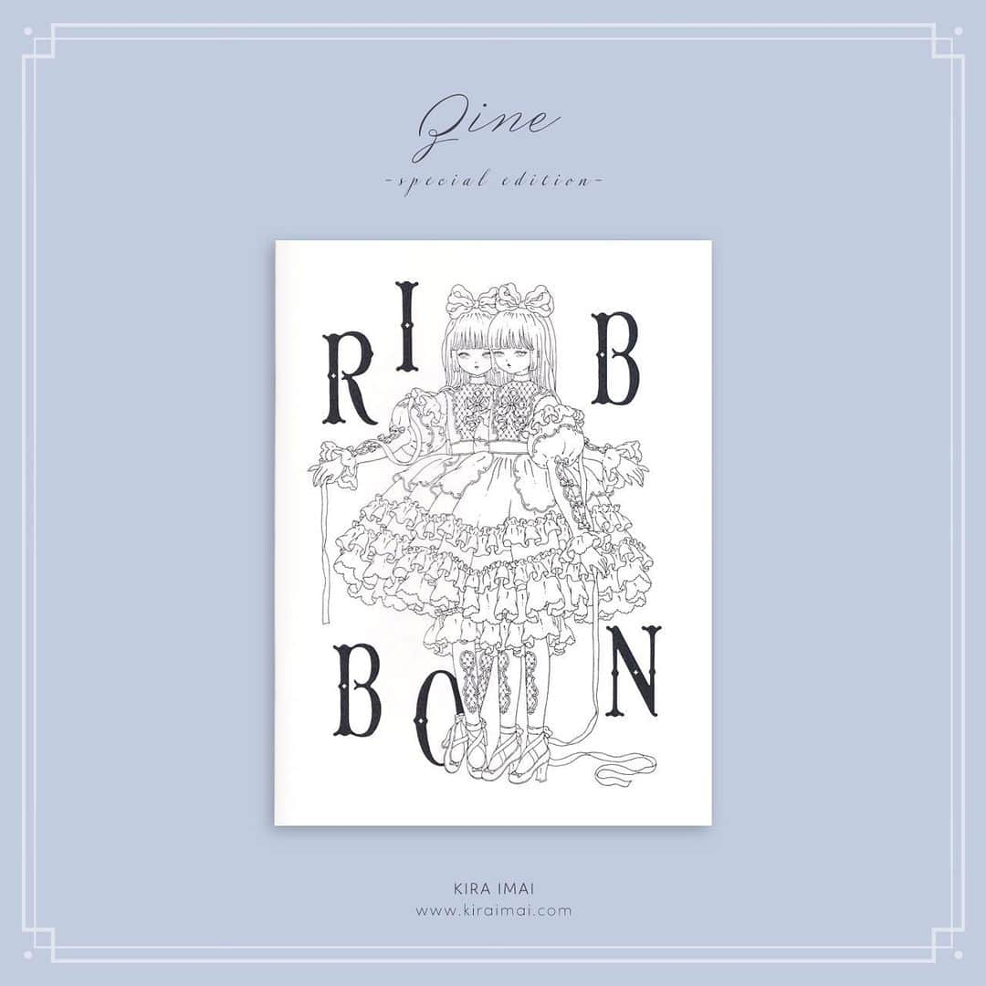 今井キラさんのインスタグラム写真 - (今井キラInstagram)「𝒩𝑒𝓌 zine「Ribbon」特装版 zine・Ribbonぬりえ本・カード・箱入りポストカードセットを専用ボックスに納めました。限定数100。 ＊zineとポストカードは通常商品と同じものになります ＊Ribbonぬりえ本にはナンバーとサインが入ります ⁡ 🎀🎀🎀 ⁡ Monochrome MAGIC 今井キラ＆妖 Exhibition ⁡ ▪︎10/6(金)～10/9(月) ▪︎12:00-18:30 ＊初日15:00 OPEN ＊最終日17:00 CLOSE ＊10/6 15-17時＆10/7 12-14時は事前予約チケット制 ⁡ 🎀HALO space 01 〒150-0013　東京都渋谷区恵比寿1-23-21　ヤマトハイツ1F （恵比寿駅徒歩5分） ⁡ 会期終了後に在庫のあるアイテムはWeb Storeでの販売を予定しております。」10月2日 22時54分 - kiraimai