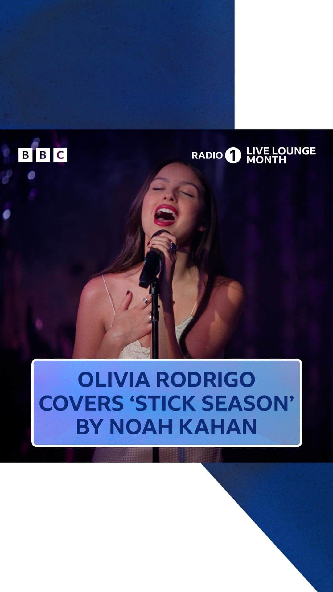 のインスタグラム：「this cover was EVERYTHING 🫶  hear @oliviarodrigo’s version of @noahkahanmusic’s ‘stick season’ on @bbcsounds or watch on @bbciplayer 🍂」
