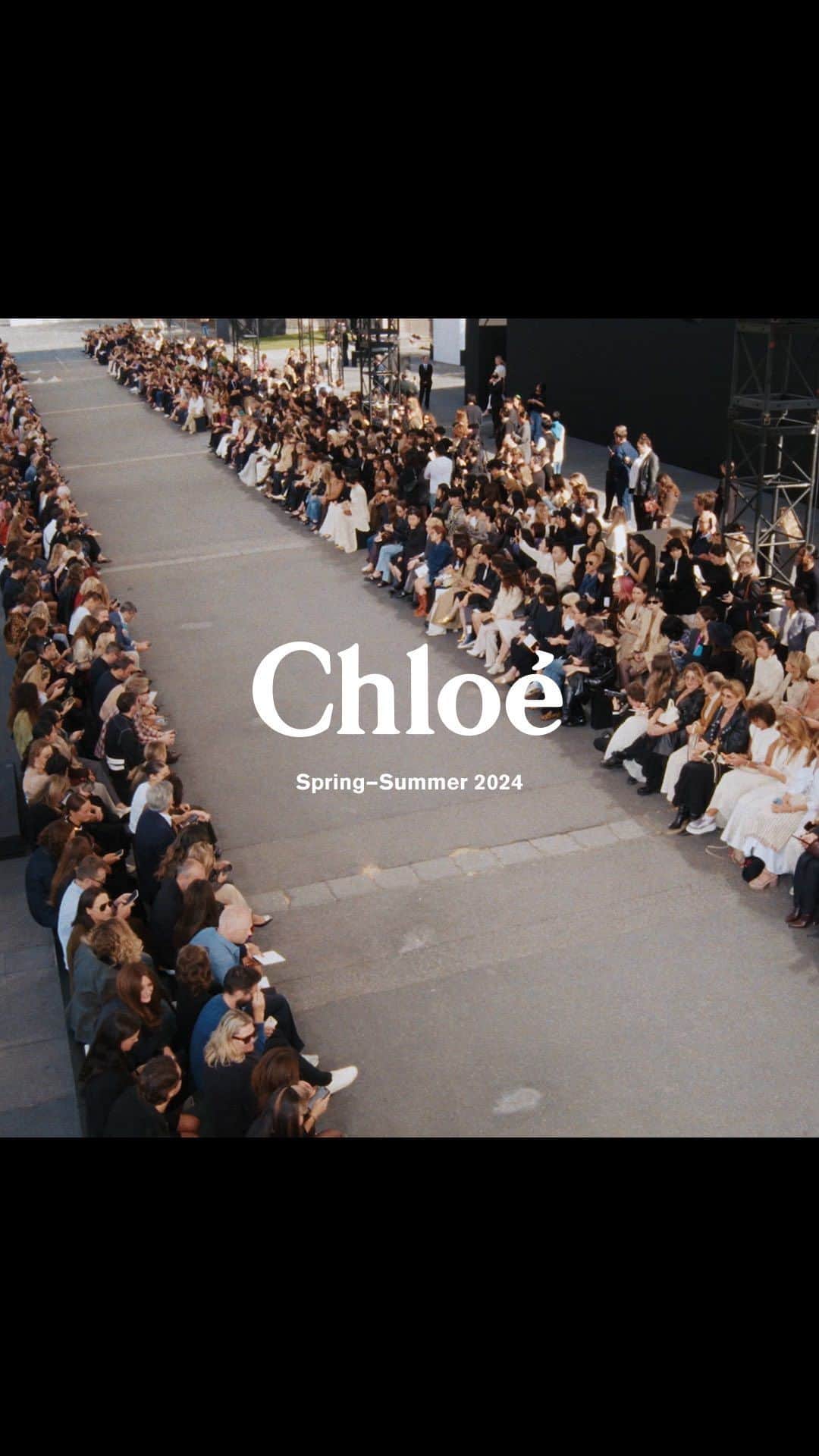Chloéのインスタグラム：「Discover the Chloé Spring-Summer 2024 collection by @gabrielahearst unveiled on the banks of the Seine during Paris Fashion Week.   Presented by @gabrielahearst Show Design and Production by @bureaubetak Film Production by @bureaufuture Film Direction by @bureaufuture Styling by Camilla Nickerson Casting by @jesshallettcast Hair by @hollismithhead Hair partner @authenticbeautyconcept  Make-up by @farahomidi Skincare by @orvedaskincare  Music by @juancampodonico Rap voice & lyrics by @eli.almic Music Production & Programming by Pablo Bonilla Mix & Mastering by @_julioberta_  Soundtrack produced by @daniloasueiro  Live performance by @mangueira_oficial  « Exaltação à Mangueira » composed by Aloisio Augusto da Costa & Enéas Brittes Da Silva G.R.E.S. Mangueira’s Production & Supervision by @carlostaran  Location: Port de la Bourdonnais, Paris.  #ChloeSS24」