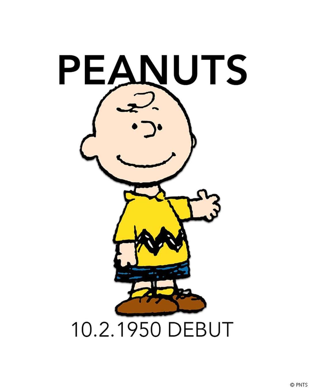 スヌーピーのインスタグラム：「Peanuts is 73 years old today! The first Peanuts comic strip debuted on this day in 1950 and featured Patty, Shermy, and "Good ol’ Charlie Brown!⁠"⁠⁠ ⁠ Peanuts fans are often surprised to discover that in the early comic strips, Charlie Brown did not yet have his iconic zig-zag shirt, and Snoopy walked on all fours. During those early years, Charles M. Schulz used bold black lines to craft his characters and compositions, showcasing the aspirations of a young man who had dreamt of becoming a cartoonist since childhood.⁠ ⁠⁠ "I wanted a strip that was successful, not only commercially, but good artistically so that I would have the respect of fellow craftsmen. I'm pleased that phrases I have coined have become part of the language. And I think Snoopy and Charlie Brown will be remembered.” —Charles M. Schulz, 1968⁠⁠」