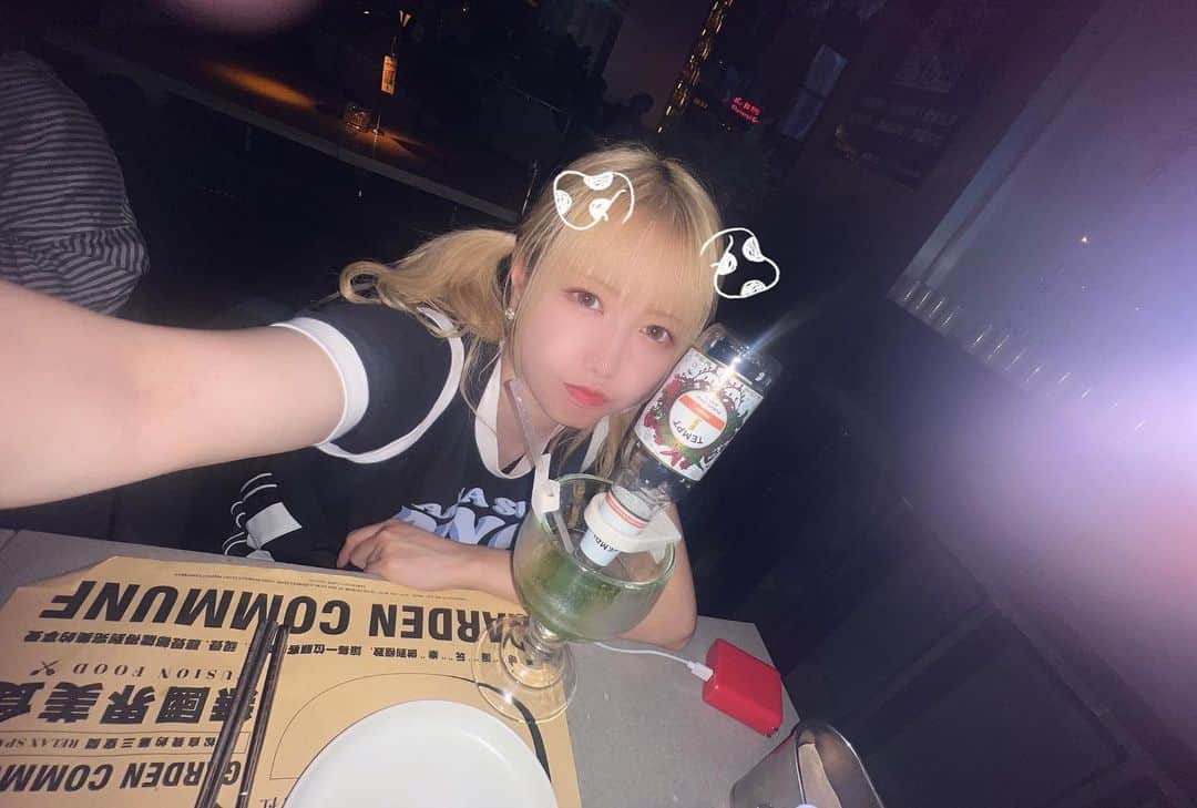 仮面ライアー217のインスタグラム：「ぶっささりモヒート🪽 最近モヒートブーム🪽」