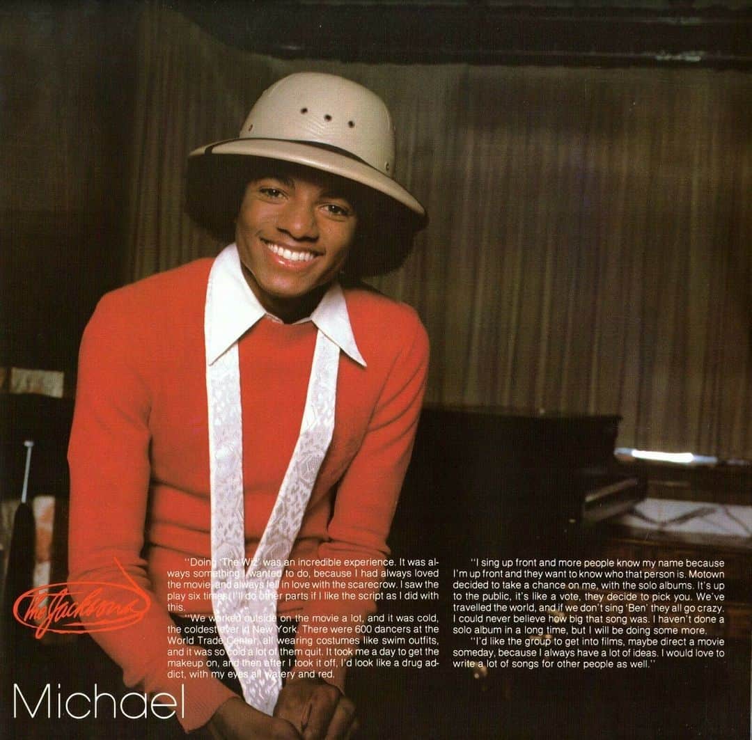 マイケル・ジャクソンのインスタグラム：「Michael’s “Off The Wall” album was released during the hiatus between the 2nd and 3rd legs of The Jacksons’ Destiny Tour.  When the tour restarted in New Orleans on this date in 1979, Michael performed “Don’t Stop ‘Til You Get Enough” live for the first time. The next night, Michael added two more songs from his “Off The Wall” album to the tour set list: the title track and “Rock With You”. This is Michael’s page from the Destiny Tour booklet.」