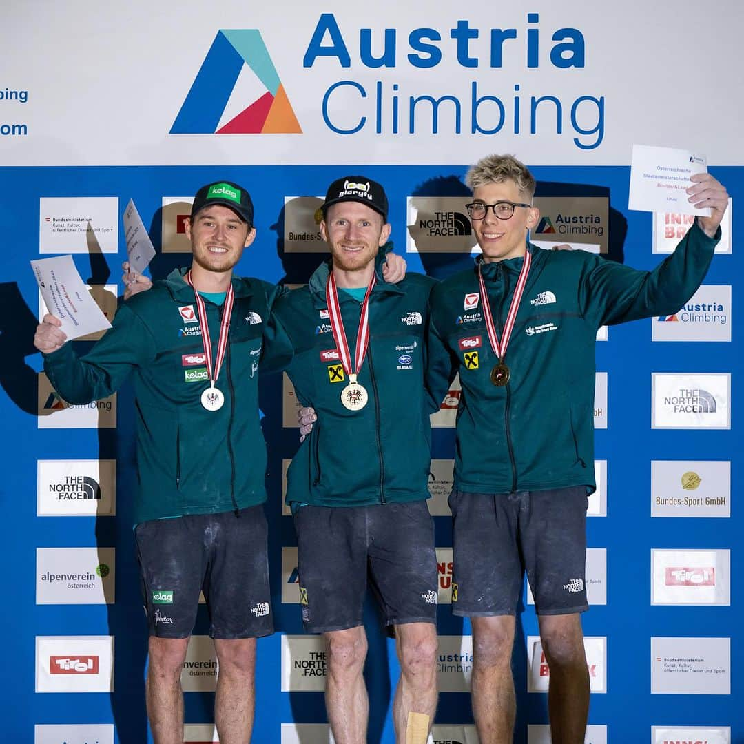 ヤコブ・シューベルトのインスタグラム：「Back in comp mode (just for the weekend though 😄) Got back from Flatanger and straight to the Austrian Lead and Combined Championships 🥇🥇 🙏  Photos by @tobias_lanzanasto / @austriaclimbing   @mammut_swiss1862 @gloryfy_unbreakable @lasportivagram @raiffeisentirol @subaru_austria @thecrag_worldwide  #climbing #bouldering #sportclimbing」