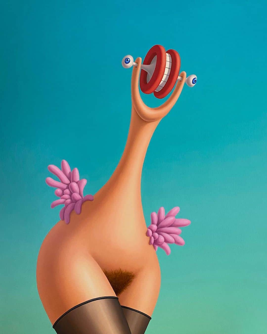 Juxtapoz Magazineのインスタグラム：「“Actually, body parts that have simple and elegant features which give me the freedom to improvise on, or to put them in an unusual setting, are my favorite. I’m also intrigued by body parts that in certain contexts could be experienced in different ways that can bring the painting alive in unusual ways…”  @artarjen in the #Juxtapoz FALL Quarterly // The Dutch painter will show at @richardhellergallery later this year」