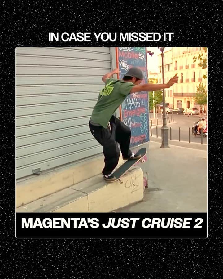 The Berricsのインスタグラム：「In Case You Missed It…  @magentaskateboards returns with "Just Cruise II," the sequel to their 2016 hit. Two years in the making, "Just Cruise II" is a celebration of style, flow, and the unique spirit of skateboarding. With an international cast of skateboardes, from the Bay Area to Japan, Oceanic Chapter, Brazil, and France, Magenta Skateboards invites you to hop on board for an epic ride through the heart of France in "Just Cruise II."  🎥 @_digitaldrew @feugz   Click the link in bio to watch the full video now showing on TheBerrics.com! #skateboardingisfun #berrics」