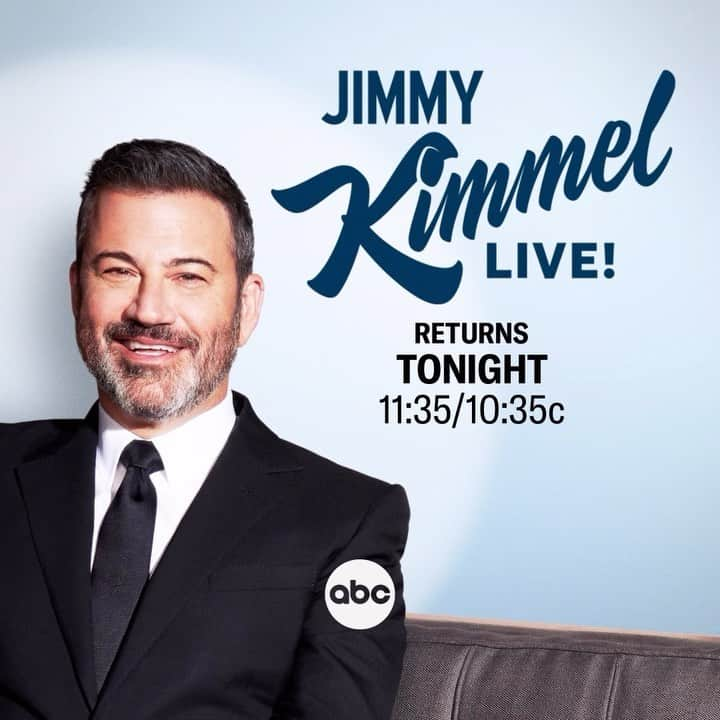 ジミー・キンメルのインスタグラム：「After five long months, an All NEW @JimmyKimmelLive tonight with Arnold @Schwarzenegger.」