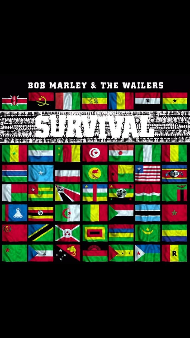 ボブ・マーリーのインスタグラム：「#SURVIVAL released on this day (October 2nd) in 1979! #todayinbobslife  #bobmarley #reggae #reggaealbum #anniversary #1979 #Africa #AfricaUNITE #todayinhistory #todayinmusichistory」