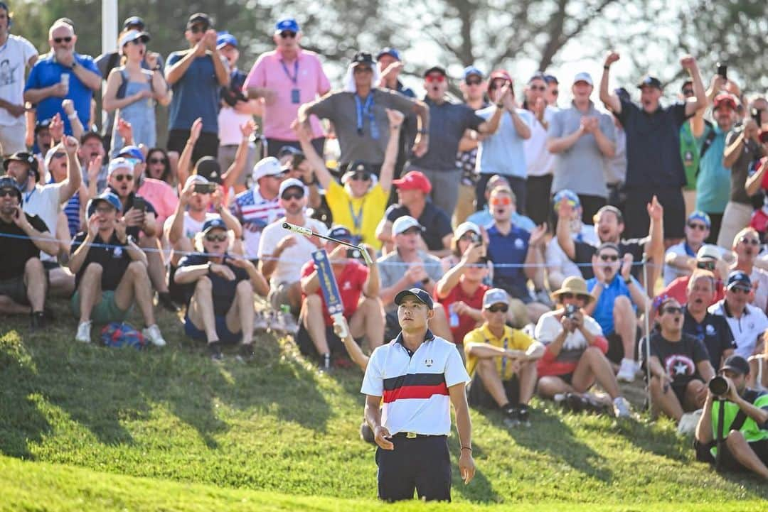 コリン ・モリカワさんのインスタグラム写真 - (コリン ・モリカワInstagram)「Leaving with a lot of mixed emotions but what I do know is that this is the biggest honor one could have. Red, white, and blue 🇺🇸. Got some work to do, starts now 🤌🏼🇮🇹」10月3日 8時10分 - collin_morikawa