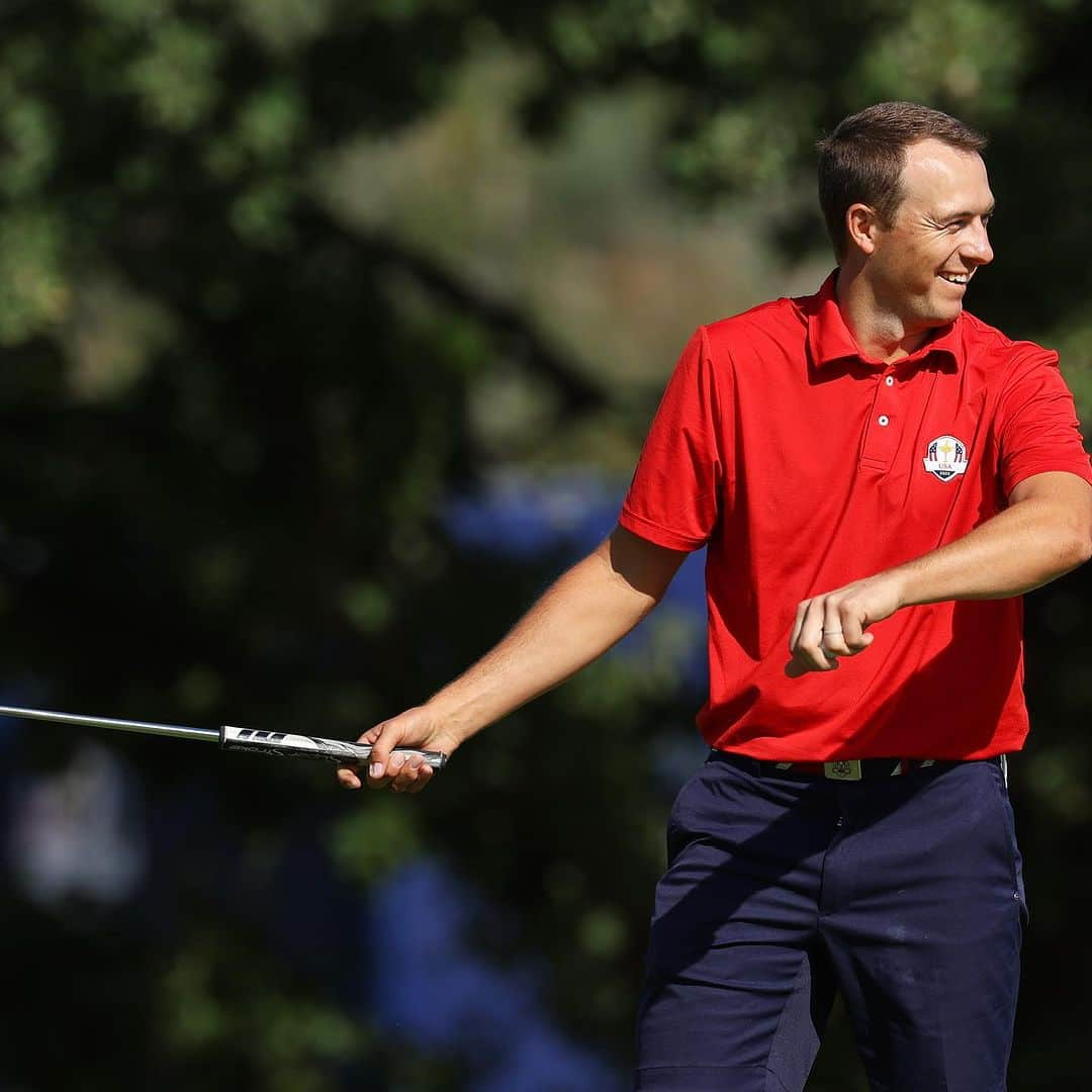 Jordan Spiethさんのインスタグラム写真 - (Jordan SpiethInstagram)「I’m always proud to wear red, white and blue — especially with these guys 🇺🇸 @rydercupusa」10月3日 7時31分 - jordanspieth