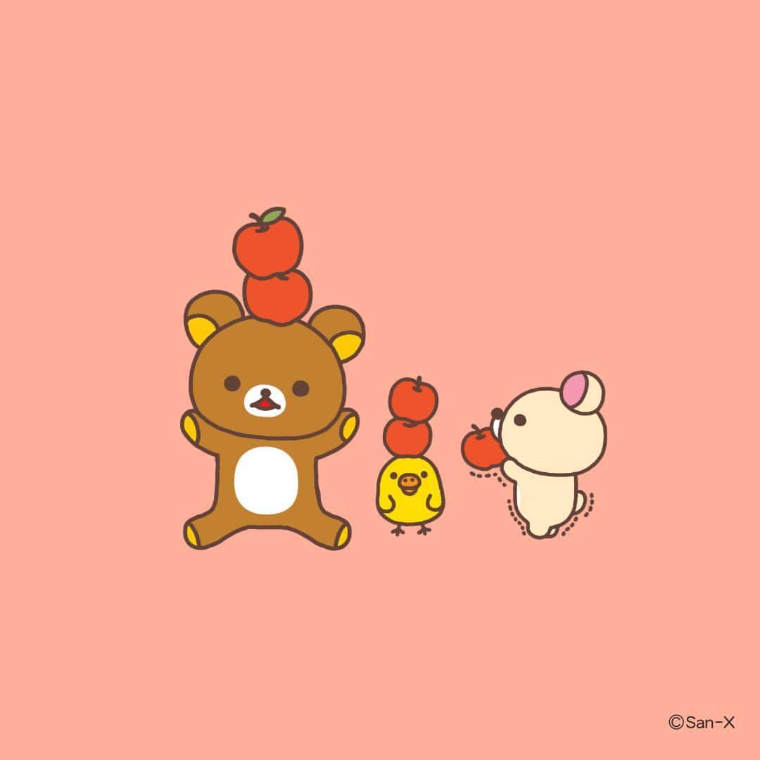 Rilakkuma US（リラックマ）のインスタグラム：「Sometimes every day can feel like a balancing act. Rilakkuma is always here to help you find balance! 🍎   #rilakkumaus #rilakkuma #sanx #sanxoriginal #kawaii #plush #plushies #リラックマ #サンエックス #apples」