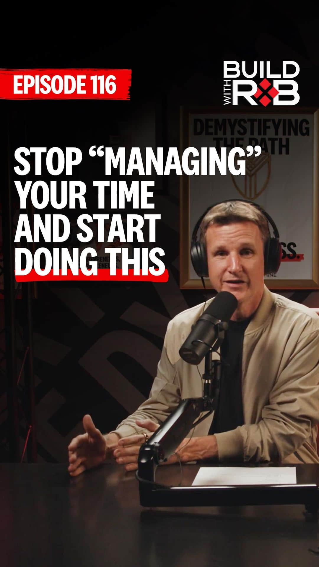 ロブ・ディアデックのインスタグラム：「Throw out the idea of “managing your time.”  You are CREATING time. You are creating every single moment of your life. You are deciding how you spend your days, months and years.  It’s not that you don’t have control of time —  you’re not intentionally creating it.  Learn to design it. And live in it on a non-stop basis.  On the latest episode of #BuildWithRob, I explain the importance of creating time so that you can live the most extraordinarily, amazing life.   Episode 116 out NOW on all platforms. Hit the link in bio to listen.」