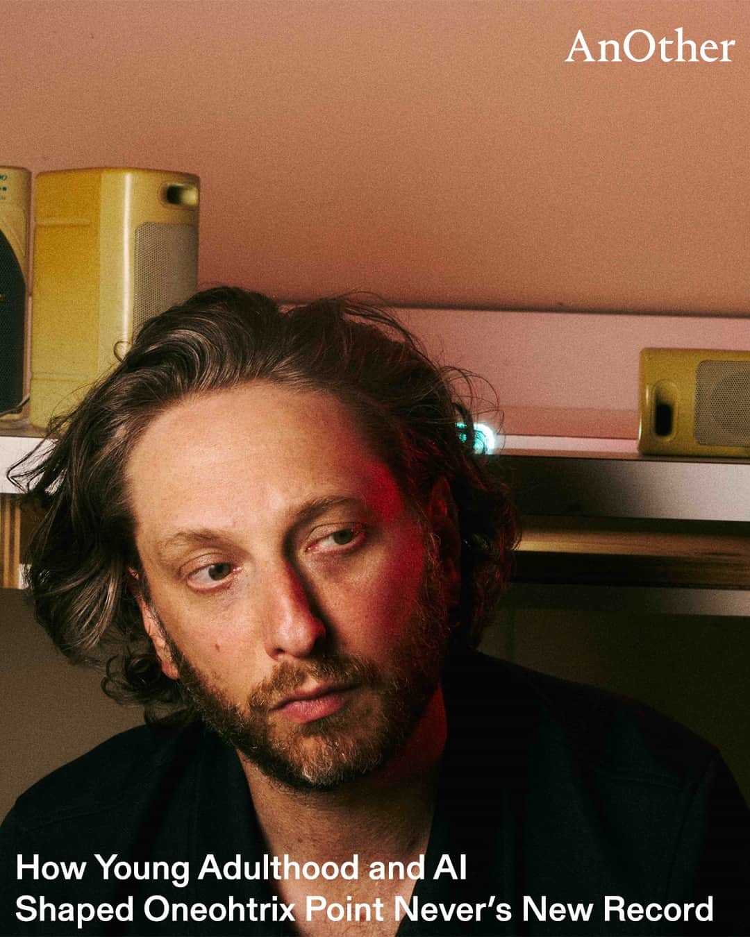 AnOther Magazineのインスタグラム：「As his new album Again is released @eccopn speaks to @bulut_selim about revisiting his early twenties, an “unbelievably exciting and really beautiful time” ⚡️⁠ ⁠ "This is like the mediaeval period [of AI]. It’s really funny to me," says Daniel Lopatin, the man behind Oneohtrix Point Never. "It can be quite haunting too. I don’t even know where the eeriness ends and the humour begins." ⁠Read the interview at the link in bio 📲⁠ ⁠ 📸 1, 2, 4. Daniel Lopatin, AKA Oneohtrix Point Never. Courtesy of @warprecords⁠ 6. Cover art for Again by Oneohtrix Point Never. Courtesy of Warp Records」
