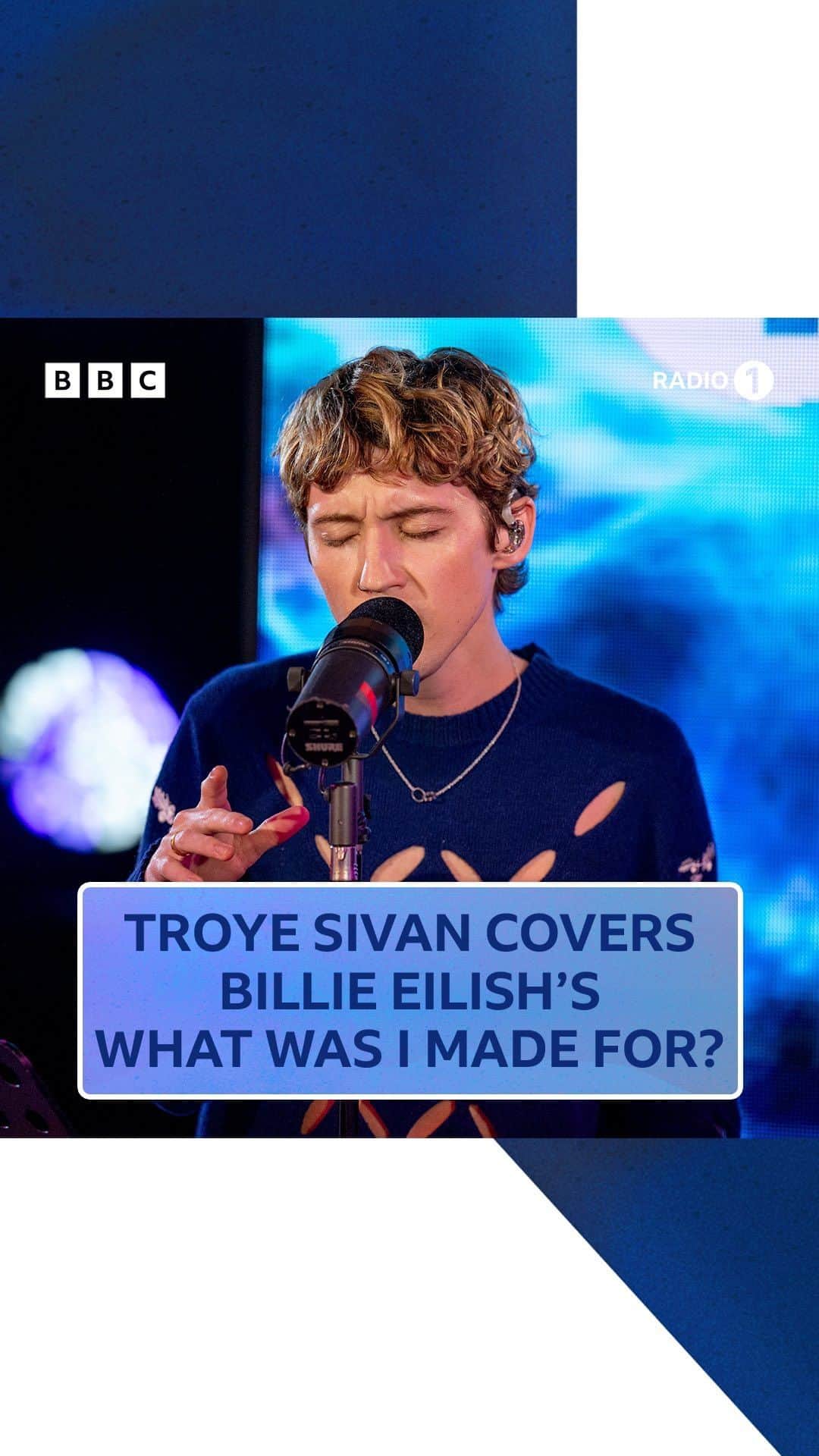のインスタグラム：「this cover had us all in our feels 🥹🤍  hear @troyesivan covering @billieeilish in the live lounge on @bbcsounds ✨」