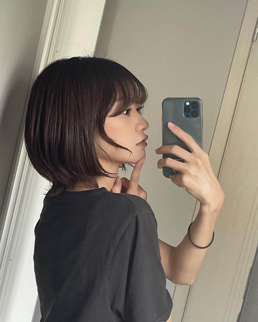 板倉可奈のインスタグラム：「横顔フェチｻﾝにさされ~  #kanacolor」