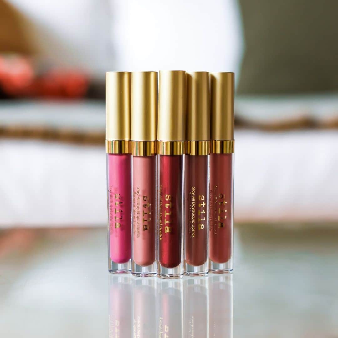 Stila Cosmeticsさんのインスタグラム写真 - (Stila CosmeticsInstagram)「Shimmery lips that don’t quit. 💄⁠ ⁠ With proven 12-hour wear, Stay All Day Liquid Lipstick is the lip you can rely on. Featured are Capri Shimmer, Patricia Shimmer, DaVita, & Patina Shimmer— @ StilaCosmetics.com ⁠ ⁠ ⁠ #Stila #StilaCosmetics #Lipstick #LiquidLipstick #RedLips #FallMakeup #shimmer⁠」10月3日 21時00分 - stilacosmetics