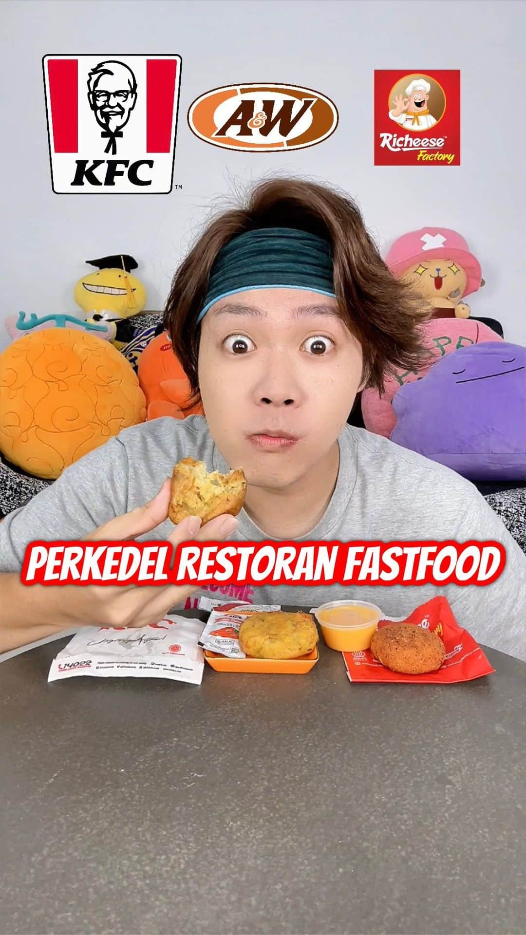 そこらへん元気のインスタグラム：「Perkedel mantap!! Kalian udah makan yang mana?😁 Menurut aku Perkedel A&W paling enak!  #perkedel #aand #kfcindonesia #richeese #reviewjujur #genkibanget #japanese」