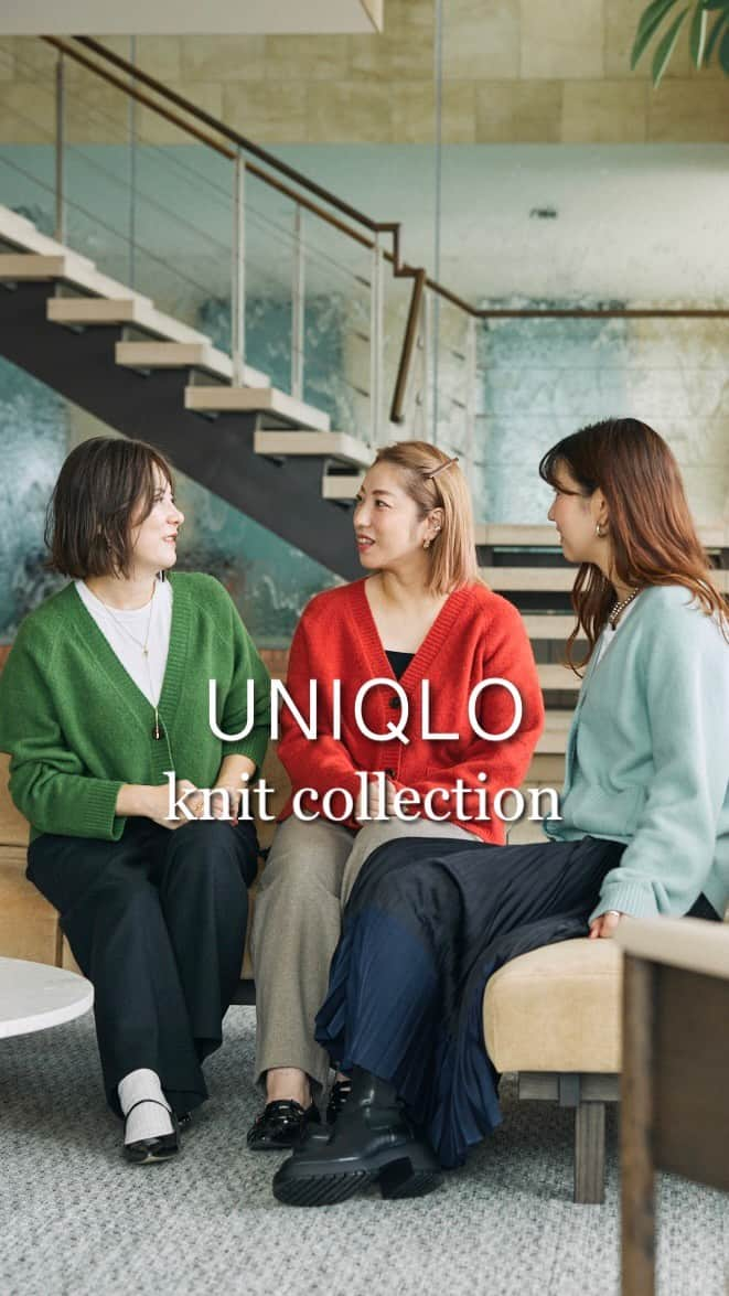 0510_nanaのインスタグラム：「❥ ❥ ❥UNIQLO knit collection  @uniqlo_jp 今期のニットを色々試着させていただきました。  メンズも合わせるとほんとにカラフルで普段は身につけない色も挑戦してみたくなる。 形も種類豊富でお気に入りがきっとみつかる。  @tomomi1206  @_sawawaww  3人それぞれ全身ユニクロコーデで撮影してもらったよ。  私の表情の不自然さがなんとも。ほんと写真撮られるのいつまで経っても慣れない。  コーデの詳細はまた。  #PR #ユニクロニット #ユニクロコーデ #uniqlo #ユニクロ #locari #骨格ストレート #骨格ストレートコーデ#プチプラコーデ #パーソナルカラーオータム  #イエベ秋 #イエベ秋コーデ #40代コーデ #アラフォーコーデ #50代コーデ #アラフィフコーデ」