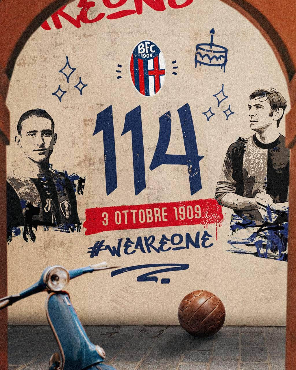 ボローニャFCさんのインスタグラム写真 - (ボローニャFCInstagram)「Buon compleanno 𝐁𝐎𝐋𝐎𝐆𝐍𝐀 ❤️💙  Tanti auguri a noi 🎂🫶  #ForzaBFC #WeAreOne」10月3日 15時00分 - officialbolognafc