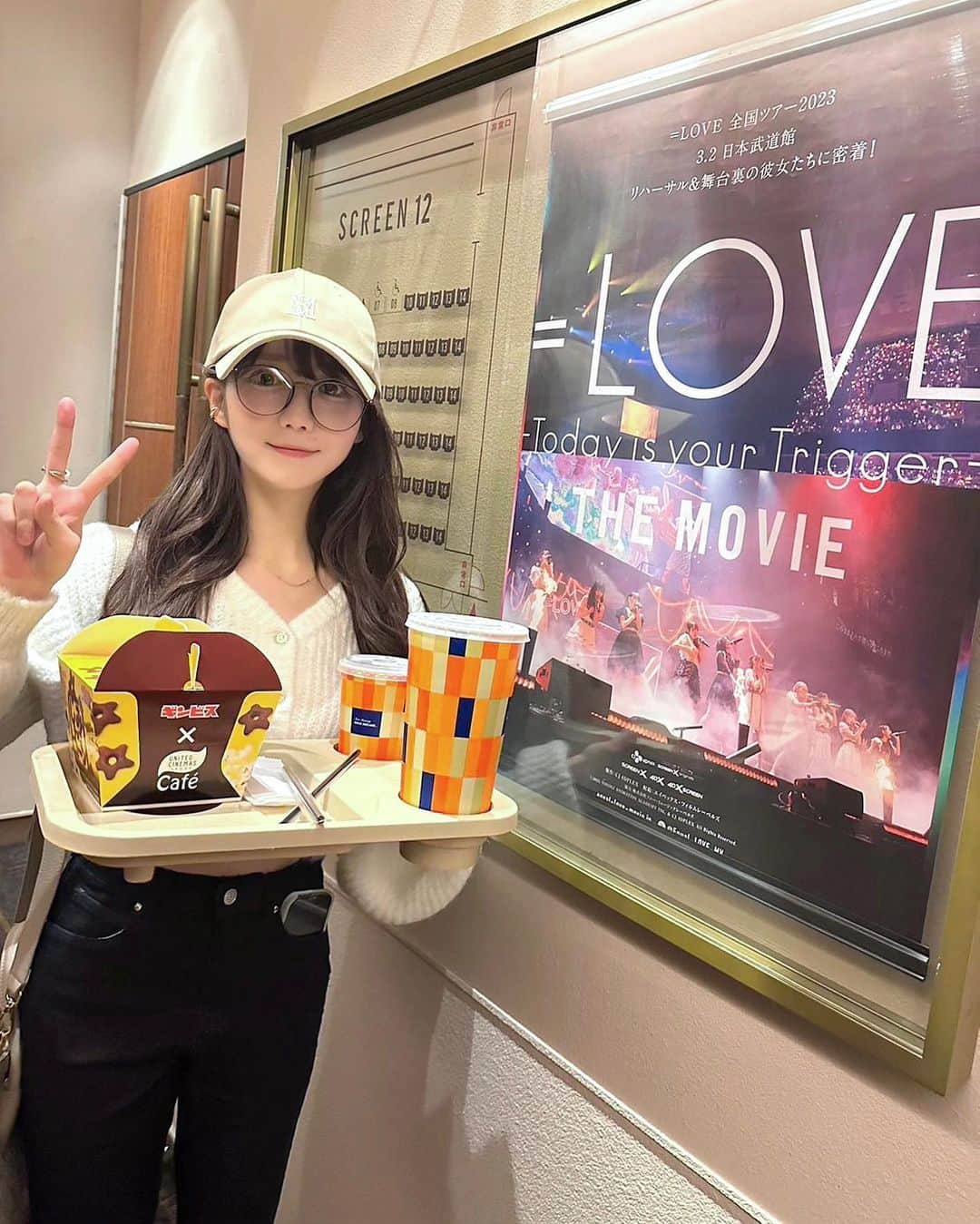 大谷映美里のインスタグラム：「久しぶりのオフの日☁️ イコラブ映画を映画館に観に行きました😎💖」