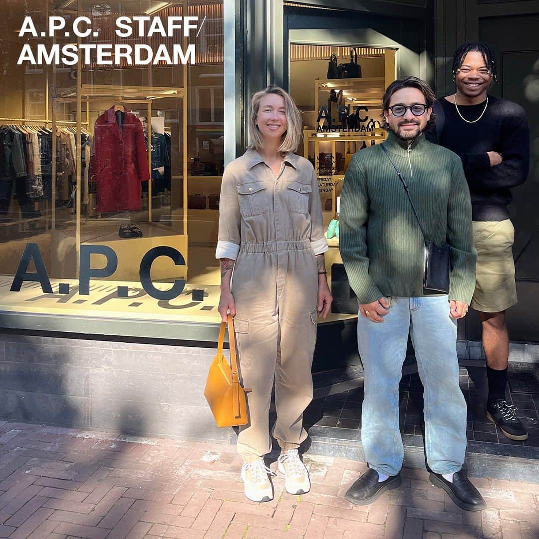 アーペーセーのインスタグラム：「Meet our Amsterdam #APCStaff team, ready to welcome you.  A.P.C. AMSTERDAM 120, Elandsgracht 1016 Amsterdam  #APCStaff #APCStore  #APCParis」