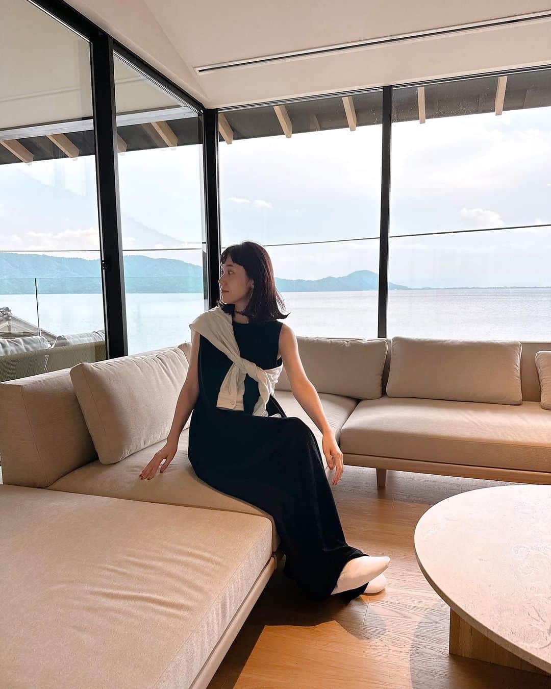 萩中ユウのインスタグラム：「琵琶湖。 いい時期に行けました🍂」