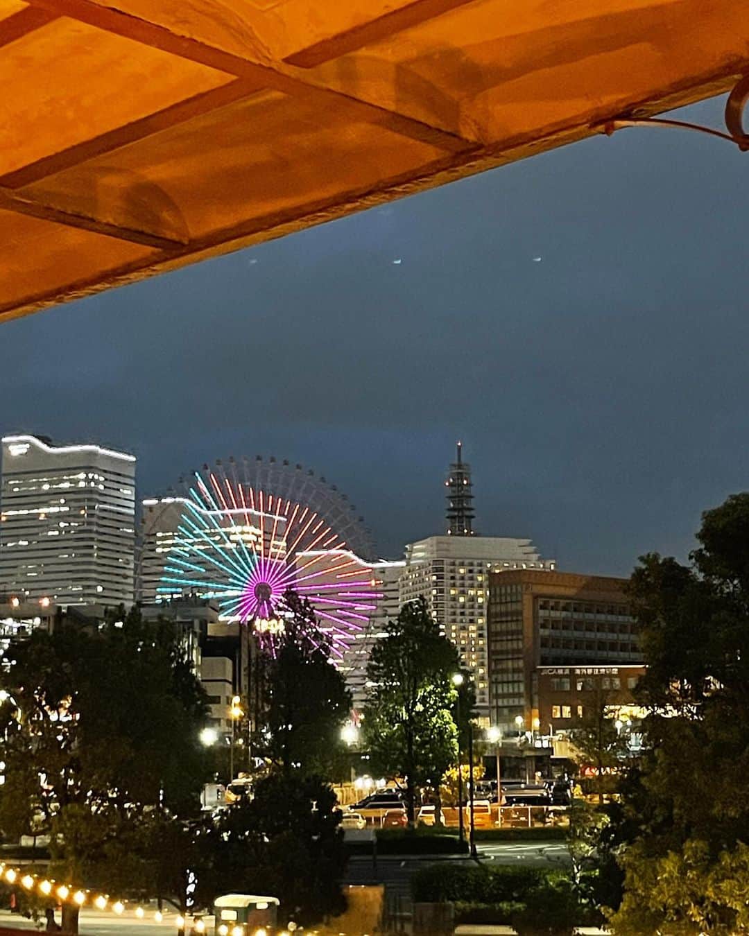 三阪咲のインスタグラム：「YOKOHAMAにある遊園地の 「コスモパニック」の非常口🎡」