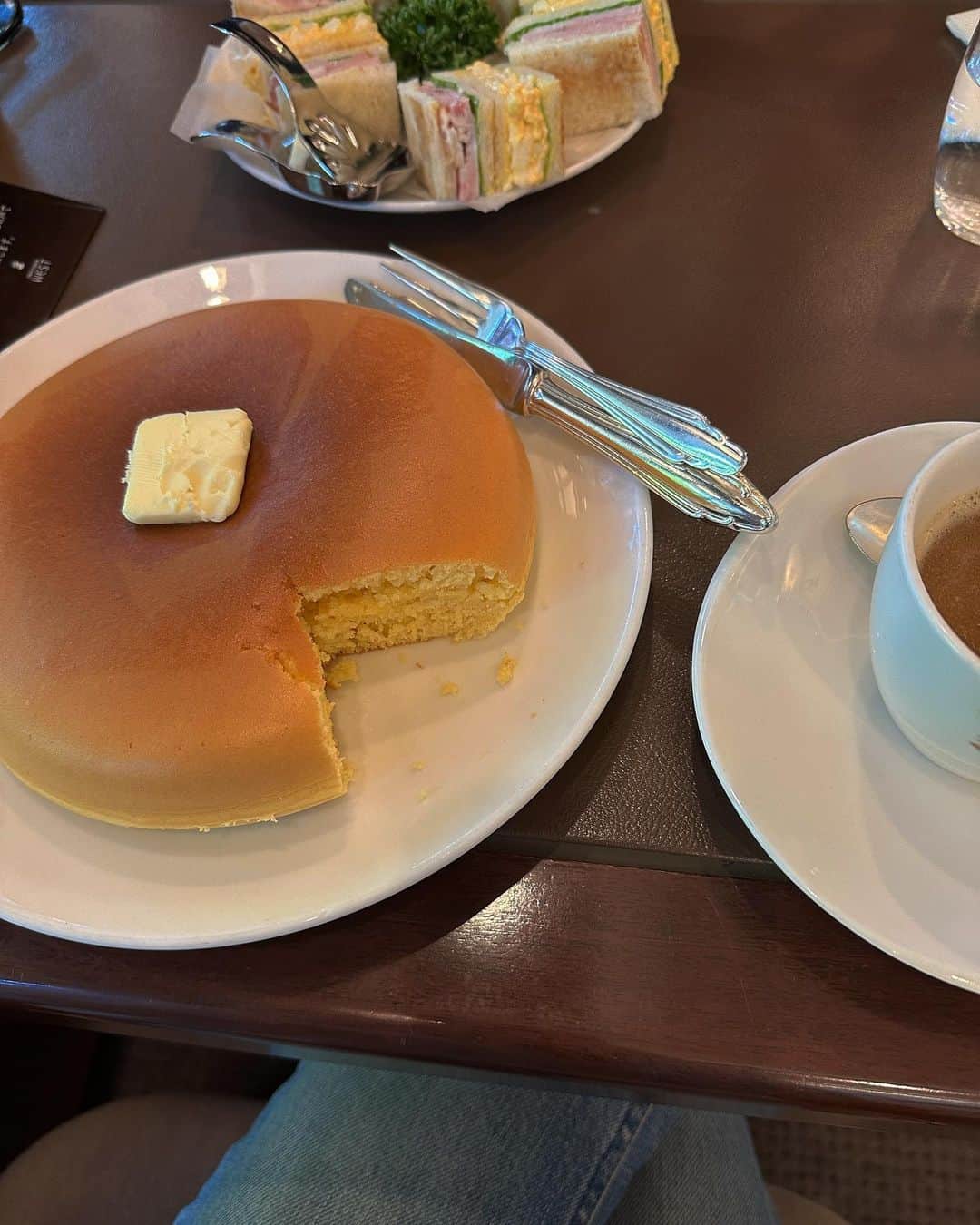 藤田ななみのインスタグラム：「久しぶりに行きたいねって お話ししてたらタイミングがあり 行けた🥞🤍🤍 ㅤㅤㅤ」