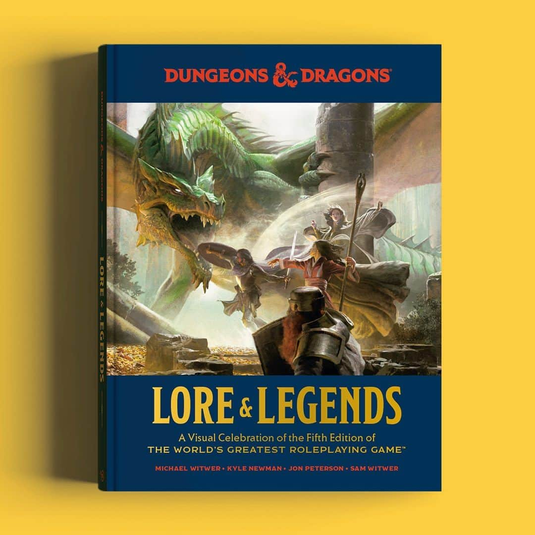 カイル・ニューマンのインスタグラム：「Today’s the day!!! Our new book LORE & LEGENDS is in stores everywhere (along with a @bnbuzz exclusive edition). The team and I have been hard at work on this since we wrapped ART & ARCANA and we couldn’t be more proud! It’s features behind the scenes tales, rare interviews, concept art, native art, products, streaming, pop culture call outs, fandom and more. Over 900 images! It tells the amazing and improbable story of the 5th edition of the World’s Greatest Game — Dungeons & Dragons! And it features a foreword by the great @TomMorello. PLEASE SUPPORT OUR BOOK! Made by D&D lovers for D&D lovers! #dnd #dungeonsanddragons #rpg #5thedition」