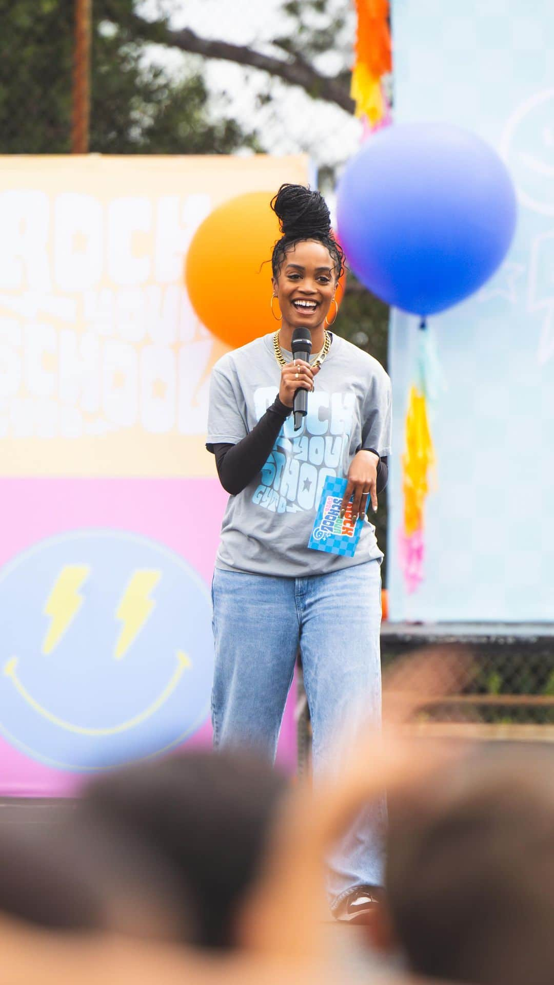 レイチェル・リンゼイのインスタグラム：「Champion for Education (noun) - Someone who continually advocates on behalf of teachers and students in a BIG way; See also @therachlindsay ❤️  Thank you Rachel for CONTINUALLY showing up for teachers and students! Your support of this profession is unmatched! The GYTO Community loves you! ❤️  Check out how @therachlindsay helped the GYTO team  ROCK @glendaleusd schools on Friday for Rock Your School!⚡️   #rachellindsay #getyourteachon #rockyourschool #celebrateteachers #educationadvocate #champion   🎥: @dualstudios.co」