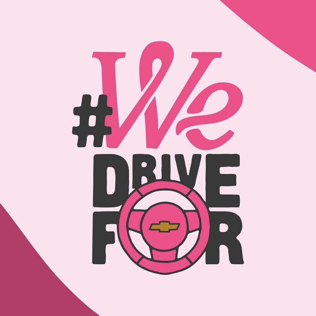 シボレーのインスタグラム：「You can get in the fight with one tap. This October, share or reshare our post to your story with #WeDriveFor and #Chevy will contribute $5 (up to $170,000) to the @AmericanCancerSociety.」