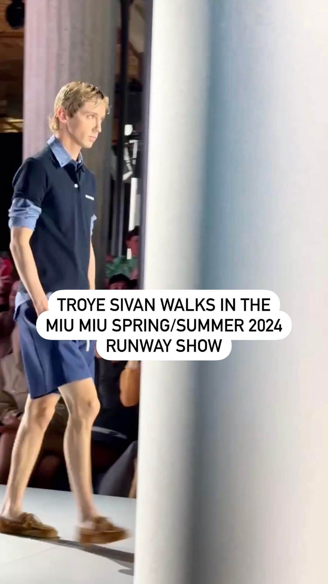 マリクレールのインスタグラム：「#TroyeSivan, #GigiHadid, #AmeliaHamlin, and #CaileeSpaeny walk the runway at the @MiuMiu Spring/Summer 2024 show in Paris.   📹: @nikkiogun」