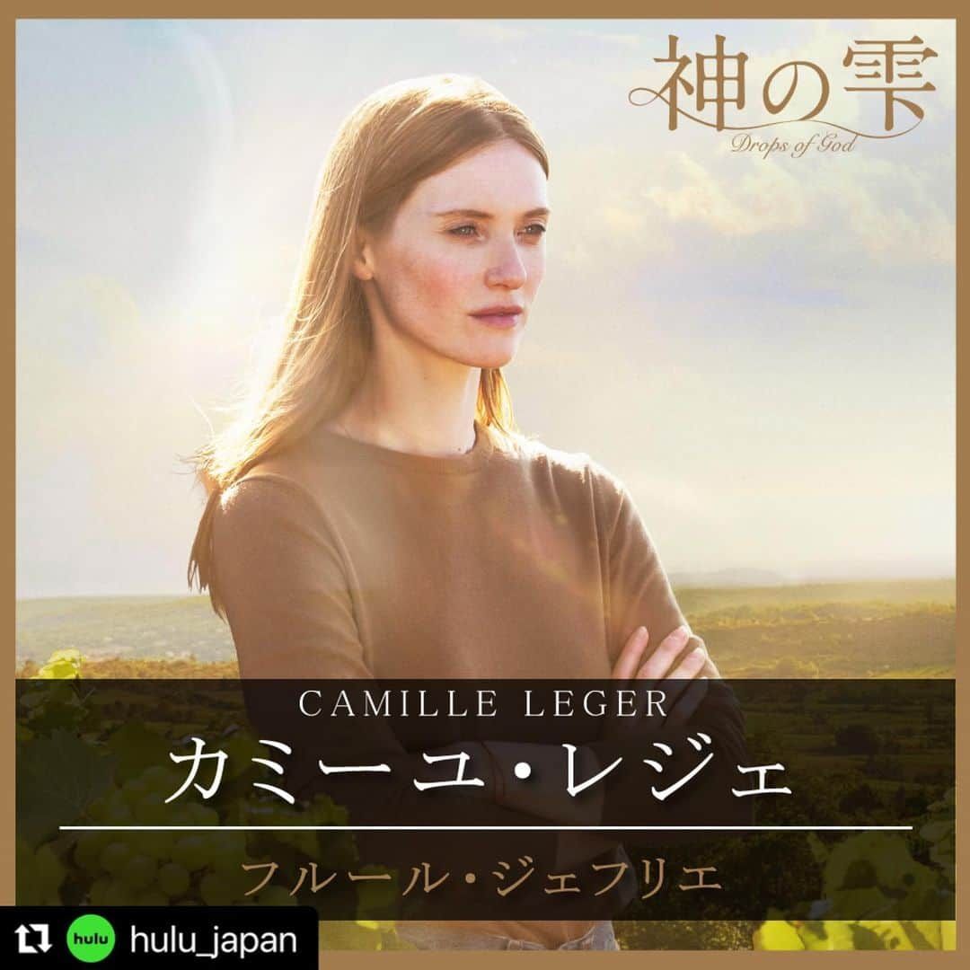 渡辺真起子さんのインスタグラム写真 - (渡辺真起子Instagram)「#Repost @hulu_japan with @use.repost ・・・ 「#神の雫/Drops of God」 キャラクター紹介第2弾🍷  Huluオリジナル 海外ドラマ最新作 「神の雫/Drops of God」の登場人物をご紹介👤  カミーユ・レジェ ／ フルール・ジェフリエ ワイン界の世界的権威 アレクサンドル・レジェの娘。過去のトラウマから一切ワインを受け付けない体質。  アレクサンドル・レジェ ／ スタンレー・ヴェベール ワイン界の世界的権威。160億円にも及ぶ世界最大のワインコレクションを保有している。  ロレンツォ ／ ルカ・テラッチアーノ ソムリエ見習い。女性とパーティーとアルコールが大好きな野性味あふれる若者  ルカ・イングレゼ ／ ディエゴ・リボン 東京に複数のレストランを所有するオーナー。アレクサンドルの友人であり相談相手。  フィリップ・シャサングル ／ ギュスタヴ・ケルヴェン ワイン生産者で、アレクサンドルの古い友人。  マリアンヌ・レジェ ／ セシール・ボワ カミーユの母親でアレクサンドルの元妻。  紫野原 みやび ／ 竹中響子 ロサンゼルス出身のソムリエ。ルカのレストランで働いている。  トマ／ トム・ヴォズニチカ フィリップの息子。 父の事業を手伝っており、カミーユにワインのいろはを教えることになる。  ドラマ本編はHulu独占配信中📺  @fleurgeffrier @tomo.y9 @stanley_weber @jinjabrew @margauxchatelier @tom_wozniczka #diegoribon @ohmyvache_koko @watanabe_makiko @lidiavitaleofficial @gustavekervern @cecile_bois @sara.damario @nanami_kameda @manon_maindivide @julienpersonnaz @nikaido.satoshi @azusaokamoto_official @chiendormant  @il_terracciano #lucaterracciano」10月3日 22時42分 - watanabe_makiko