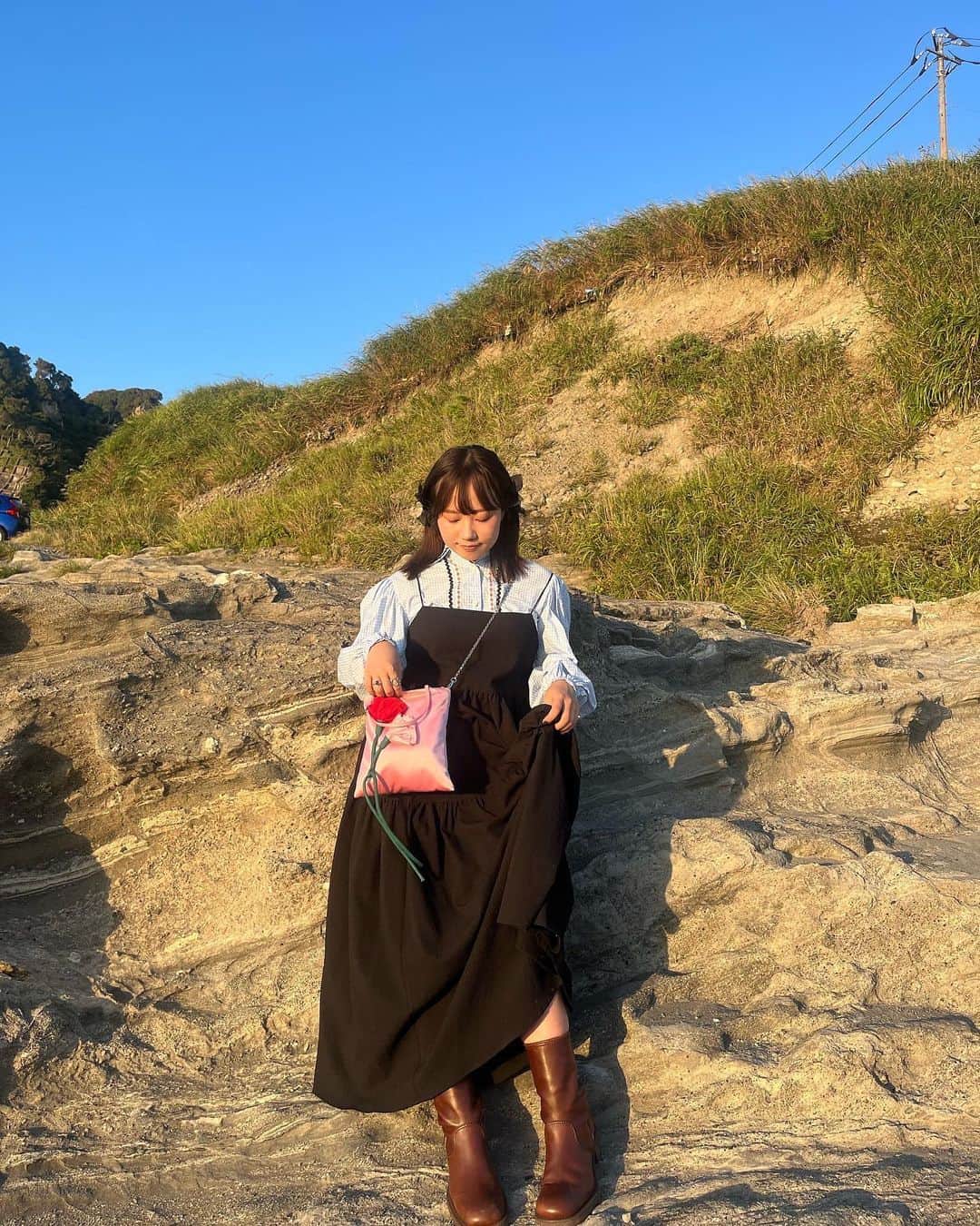 むくさんのインスタグラム写真 - (むくInstagram)「海ありがとう~な日☕️🐟 このバッグお気に入りだけど 全然使えてなかったからうれしい🤍」10月3日 23時05分 - _.muu._