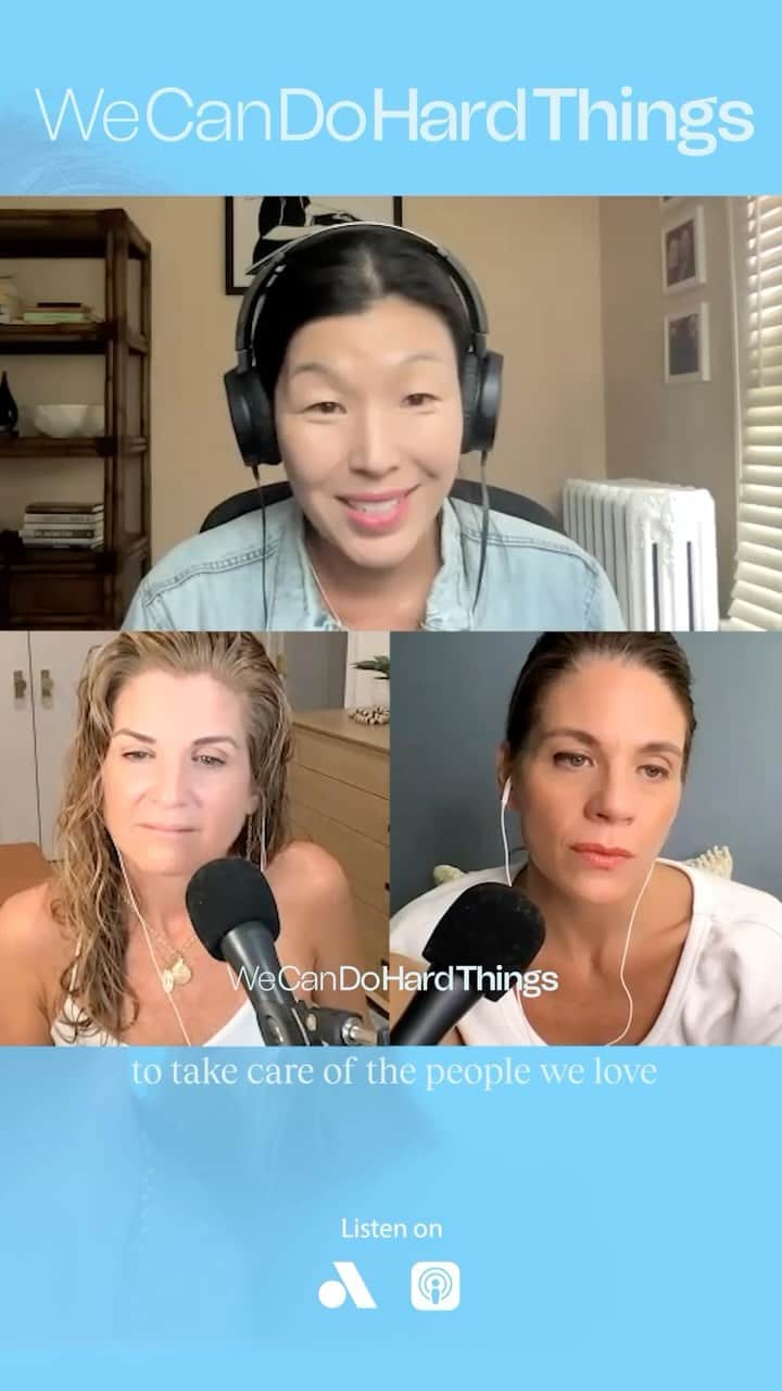 アビー・ワンバックのインスタグラム：「Calling all Caregivers!   The Answer to Caregiving Burnout – a tribute to the everyday efforts of all caregivers who are holding up the sky for everyone else – today on the pod.   @aijenp is here shining a light on why caregivers are exhausted, unsupported, and overwhelmed, all while doing the work that makes everything else possible, and sharing how we can give the people we love the care they deserve without neglecting our own needs.  Listen at link in bio to Ep 246. The Answer to Caregiving Burnout with Ai-jen Poo」